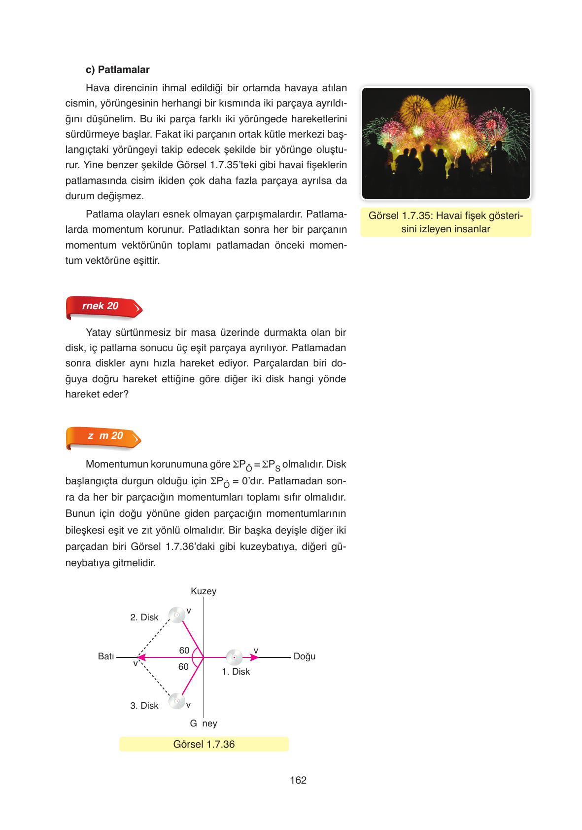 11. Sınıf Ata Yayıncılık Fizik Ders Kitabı Sayfa 162 Cevapları
