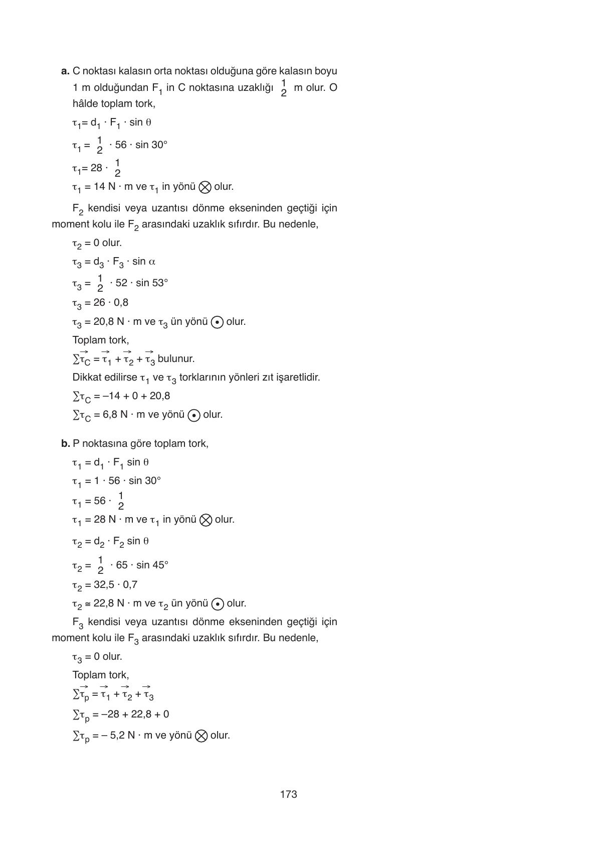 11. Sınıf Ata Yayıncılık Fizik Ders Kitabı Sayfa 173 Cevapları