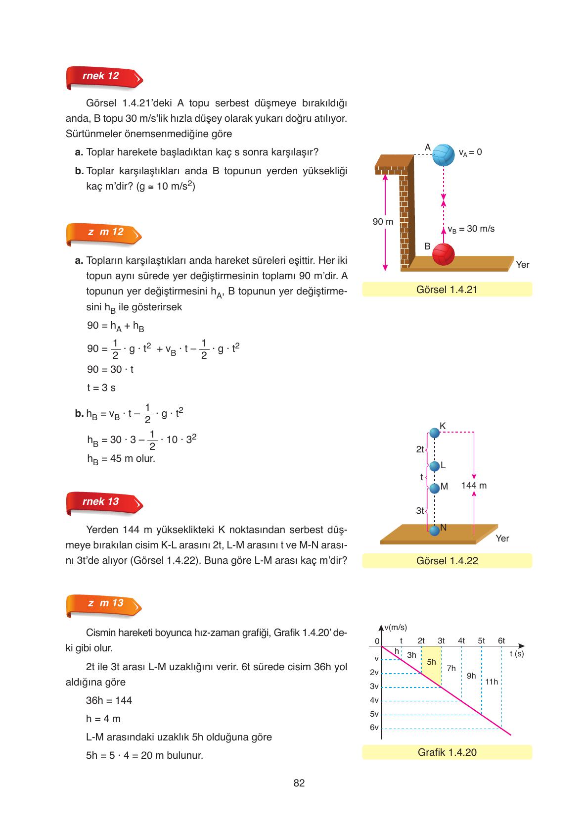 11. Sınıf Ata Yayıncılık Fizik Ders Kitabı Sayfa 82 Cevapları