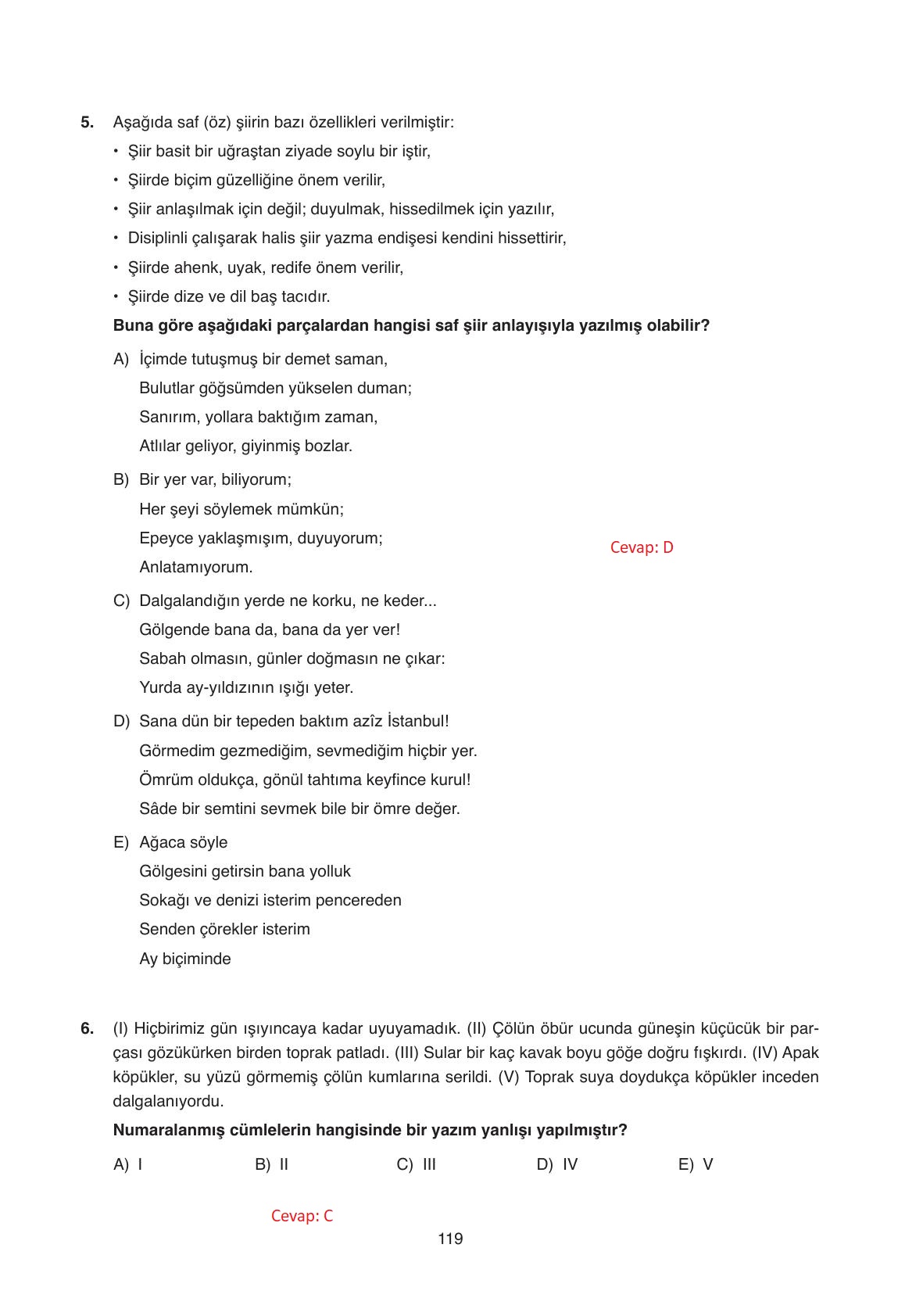 11. Sınıf Ata Yayıncılık Türk Dili Ve Edebiyatı Ders Kitabı Sayfa 119 Cevapları 11. Sınıf Ata Yayıncılık Türk Dili Ve Edebiyatı Ders Kitabı Sayfa 119 Cevapları