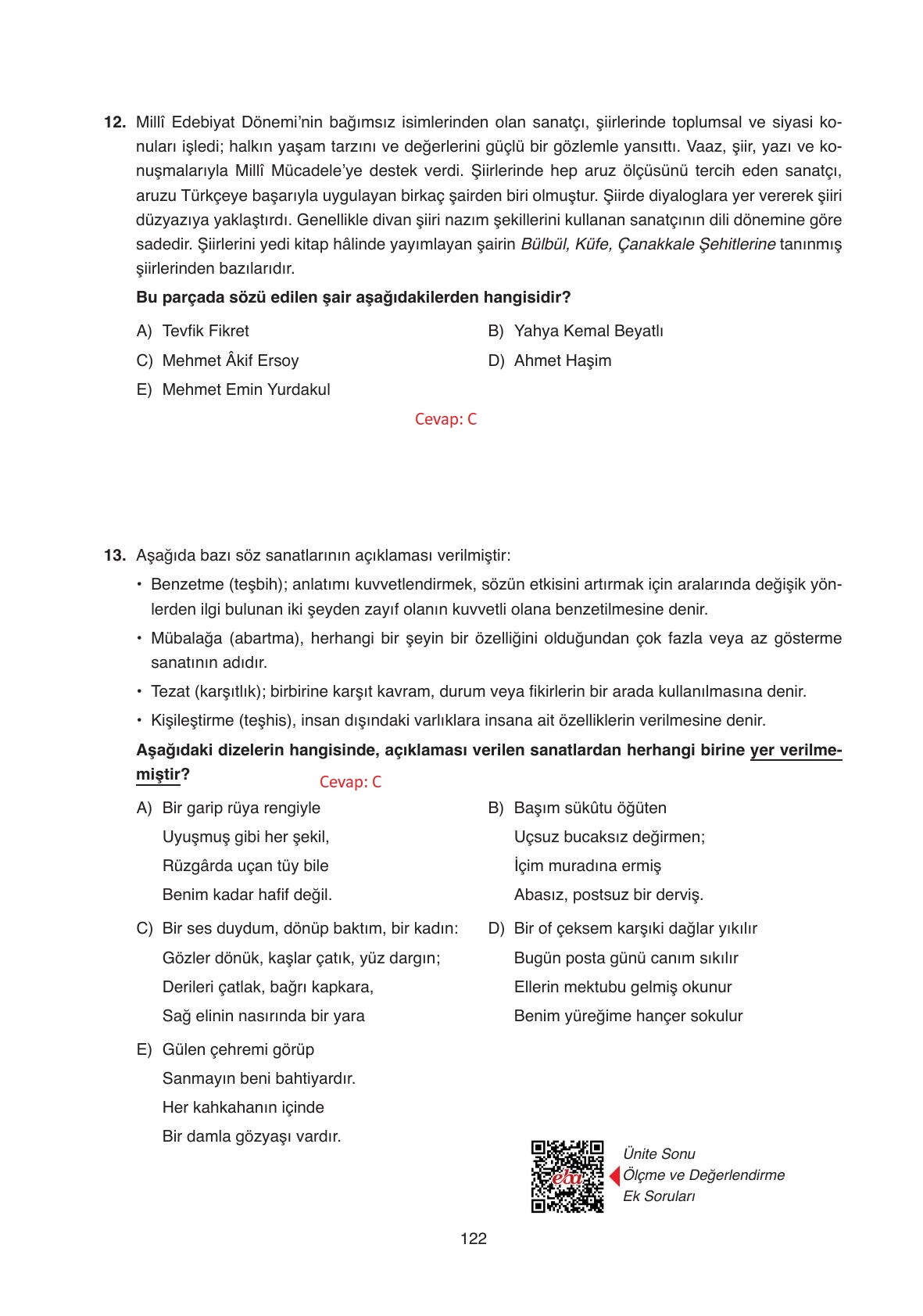 11. Sınıf Ata Yayıncılık Türk Dili Ve Edebiyatı Ders Kitabı Sayfa 122 Cevapları 11. Sınıf Ata Yayıncılık Türk Dili Ve Edebiyatı Ders Kitabı Sayfa 122 Cevapları