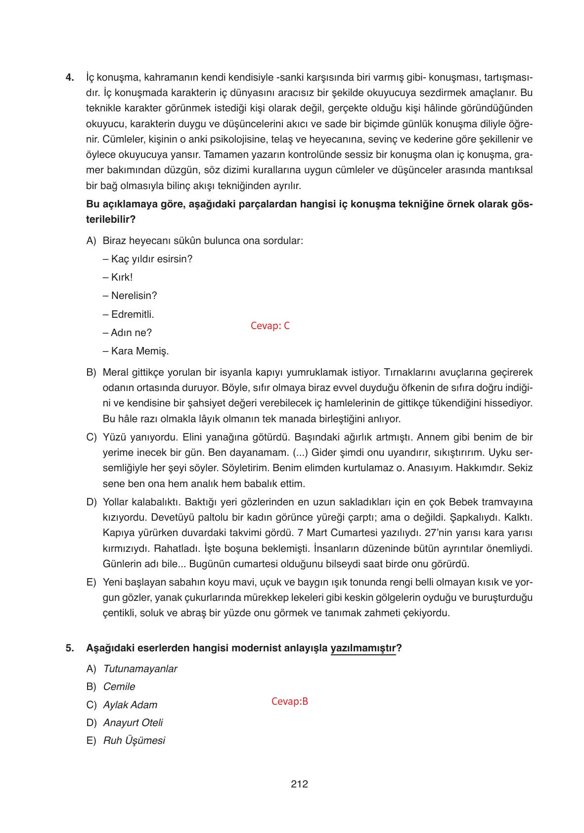 11. Sınıf Ata Yayıncılık Türk Dili Ve Edebiyatı Ders Kitabı Sayfa 212 Cevapları 11. Sınıf Ata Yayıncılık Türk Dili Ve Edebiyatı Ders Kitabı Sayfa 212 Cevapları