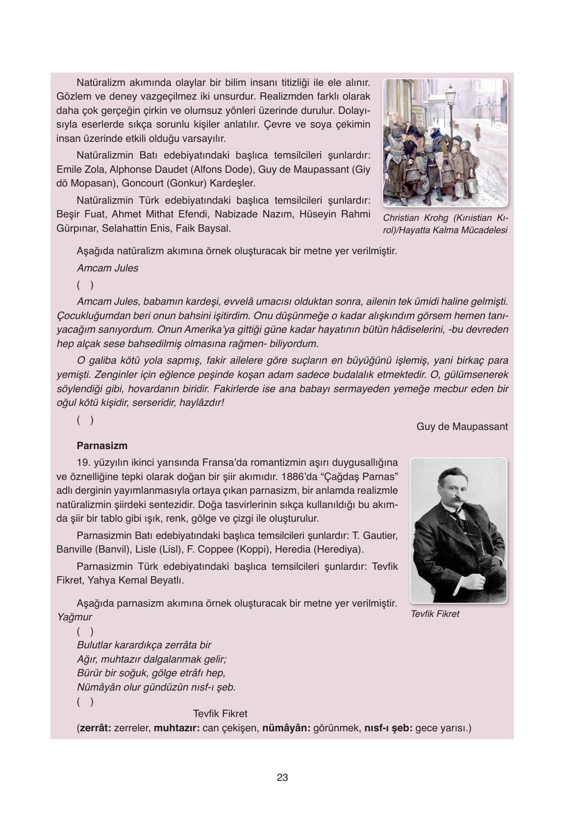 11. Sınıf Ata Yayıncılık Türk Dili Ve Edebiyatı Ders Kitabı Sayfa 23 Cevapları