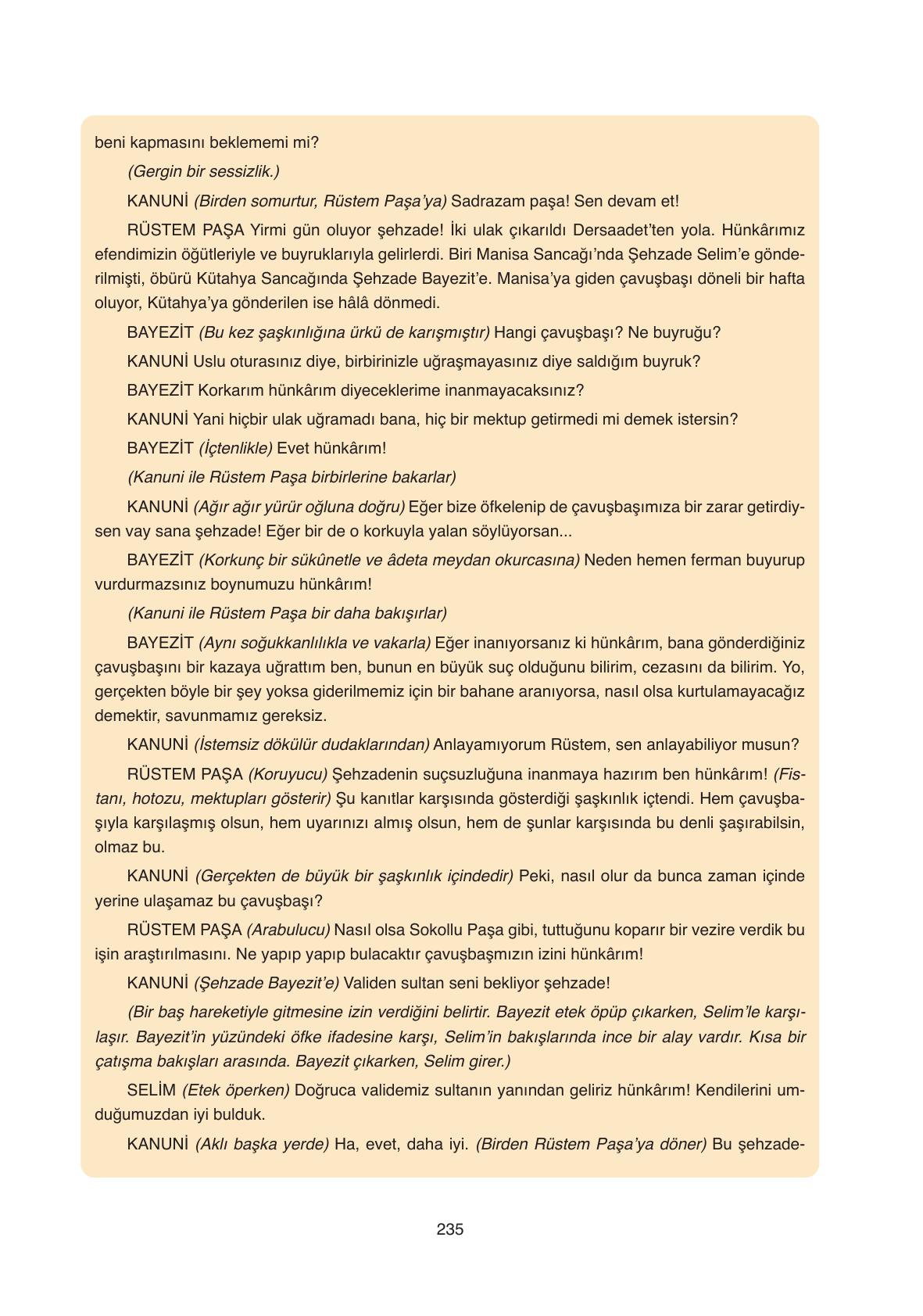 11. Sınıf Ata Yayıncılık Türk Dili Ve Edebiyatı Ders Kitabı Sayfa 235 Cevapları