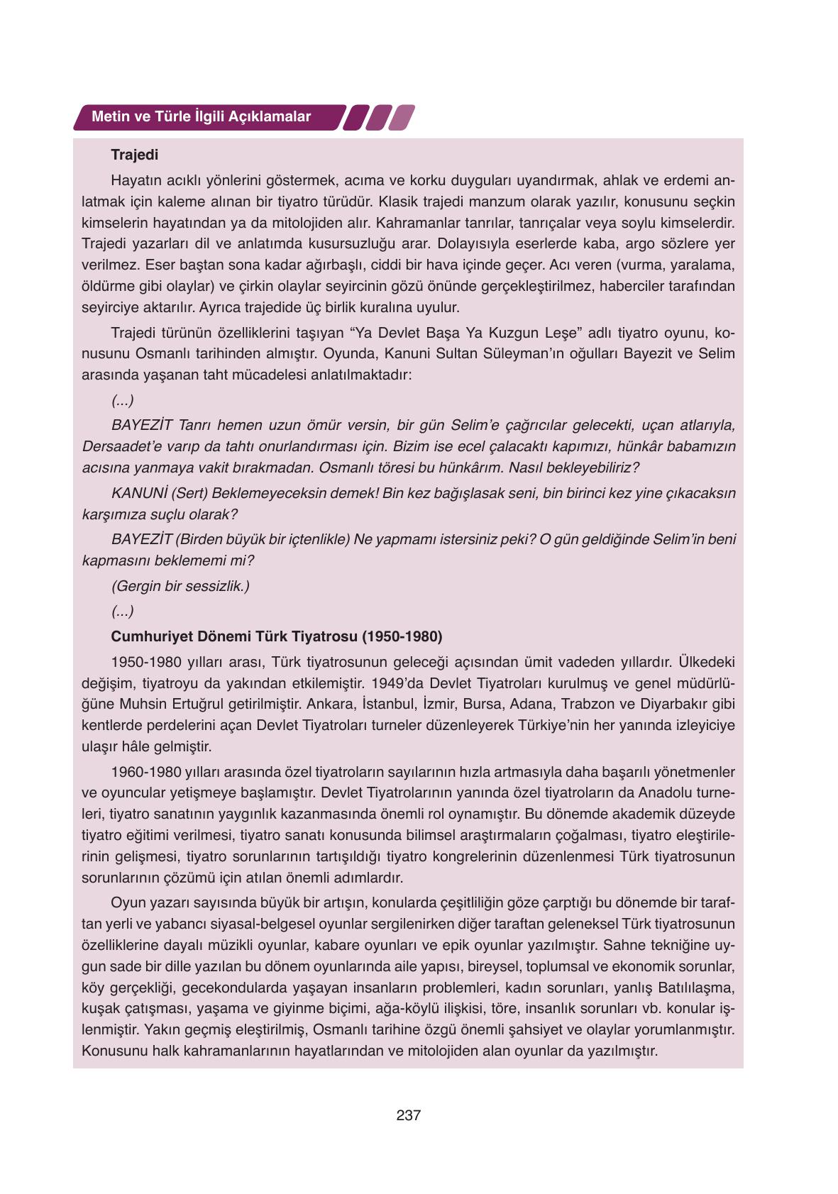 11. Sınıf Ata Yayıncılık Türk Dili Ve Edebiyatı Ders Kitabı Sayfa 237 Cevapları 11. Sınıf Ata Yayıncılık Türk Dili Ve Edebiyatı Ders Kitabı Sayfa 237 Cevapları