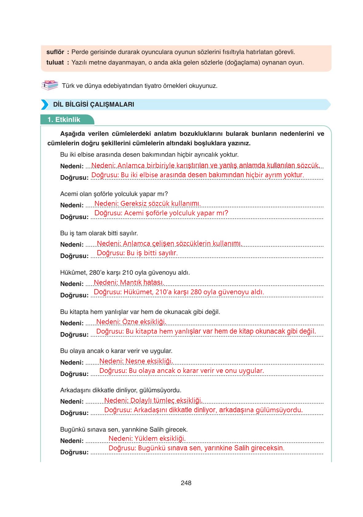 11. Sınıf Ata Yayıncılık Türk Dili Ve Edebiyatı Ders Kitabı Sayfa 248 Cevapları 11. Sınıf Ata Yayıncılık Türk Dili Ve Edebiyatı Ders Kitabı Sayfa 248 Cevapları