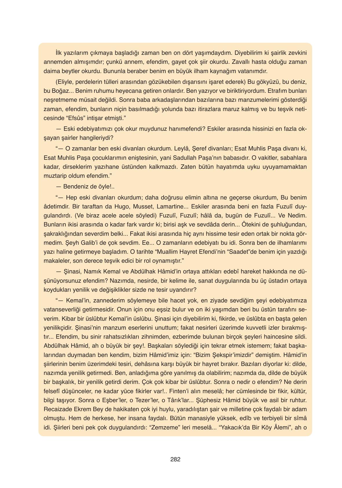 11. Sınıf Ata Yayıncılık Türk Dili Ve Edebiyatı Ders Kitabı Sayfa 282 Cevapları 11. Sınıf Ata Yayıncılık Türk Dili Ve Edebiyatı Ders Kitabı Sayfa 282 Cevapları