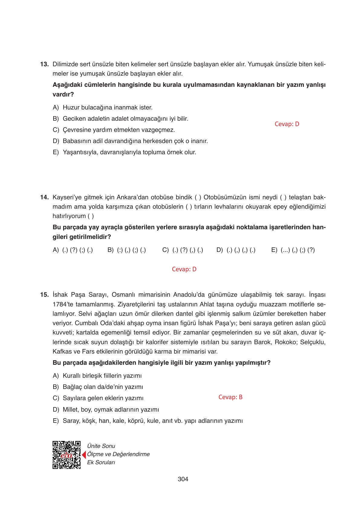 11. Sınıf Ata Yayıncılık Türk Dili Ve Edebiyatı Ders Kitabı Sayfa 304 Cevapları 11. Sınıf Ata Yayıncılık Türk Dili Ve Edebiyatı Ders Kitabı Sayfa 304 Cevapları