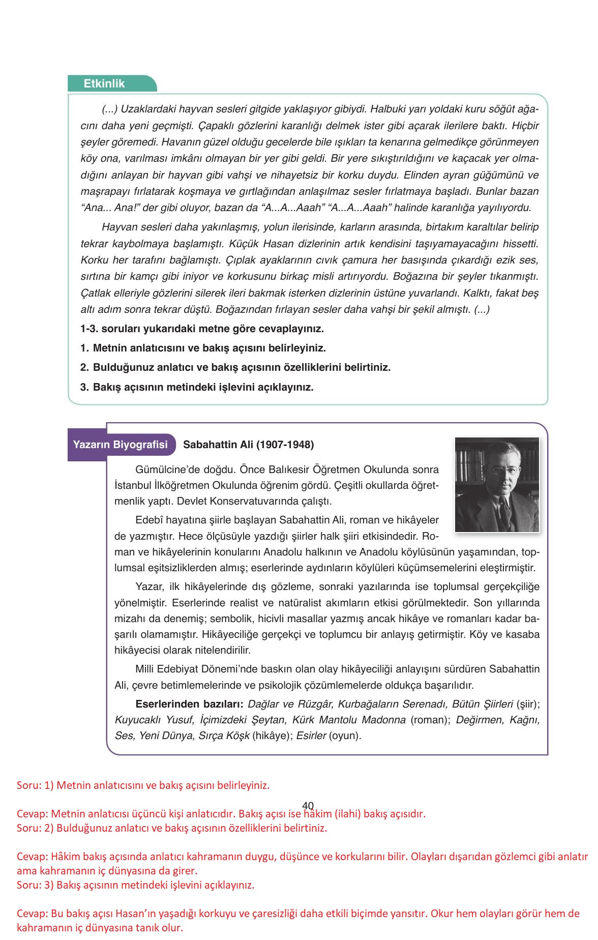 11. Sınıf Ata Yayıncılık Türk Dili Ve Edebiyatı Ders Kitabı Sayfa 40 Cevapları 11. Sınıf Ata Yayıncılık Türk Dili Ve Edebiyatı Ders Kitabı Sayfa 40 Cevapları
