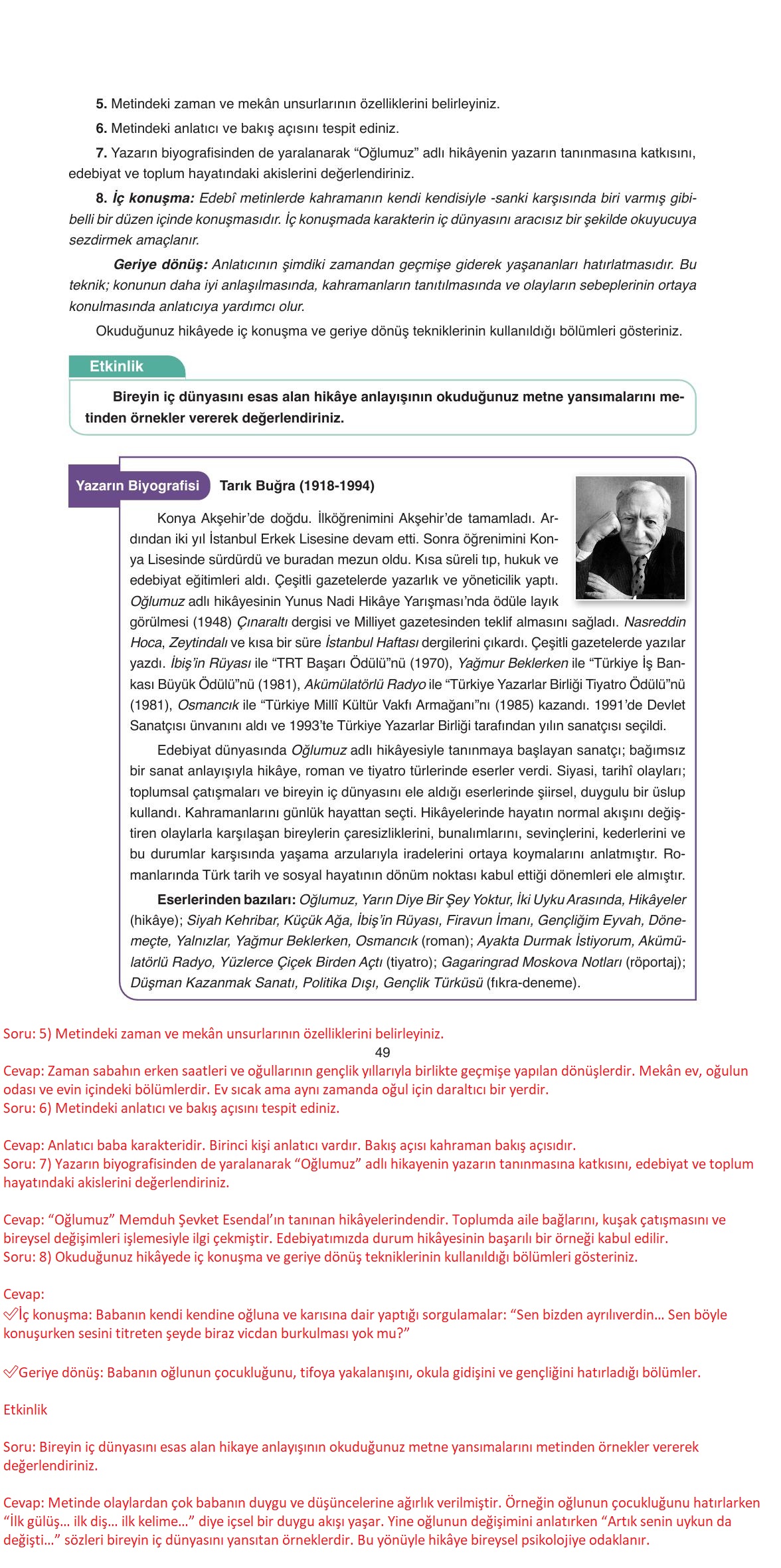 11. Sınıf Ata Yayıncılık Türk Dili Ve Edebiyatı Ders Kitabı Sayfa 49 Cevapları 11. Sınıf Ata Yayıncılık Türk Dili Ve Edebiyatı Ders Kitabı Sayfa 49 Cevapları