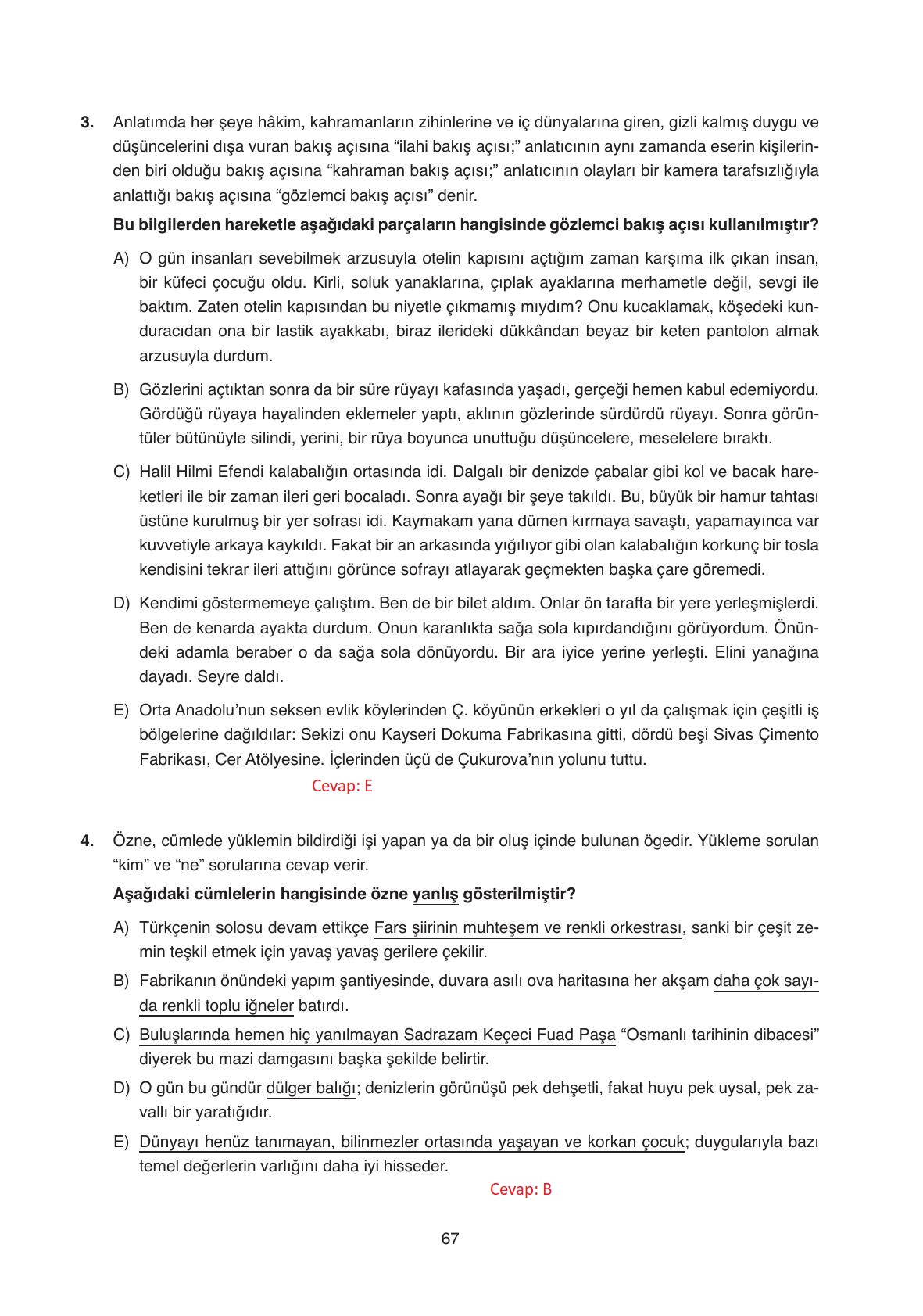 11. Sınıf Ata Yayıncılık Türk Dili Ve Edebiyatı Ders Kitabı Sayfa 67 Cevapları 11. Sınıf Ata Yayıncılık Türk Dili Ve Edebiyatı Ders Kitabı Sayfa 67 Cevapları