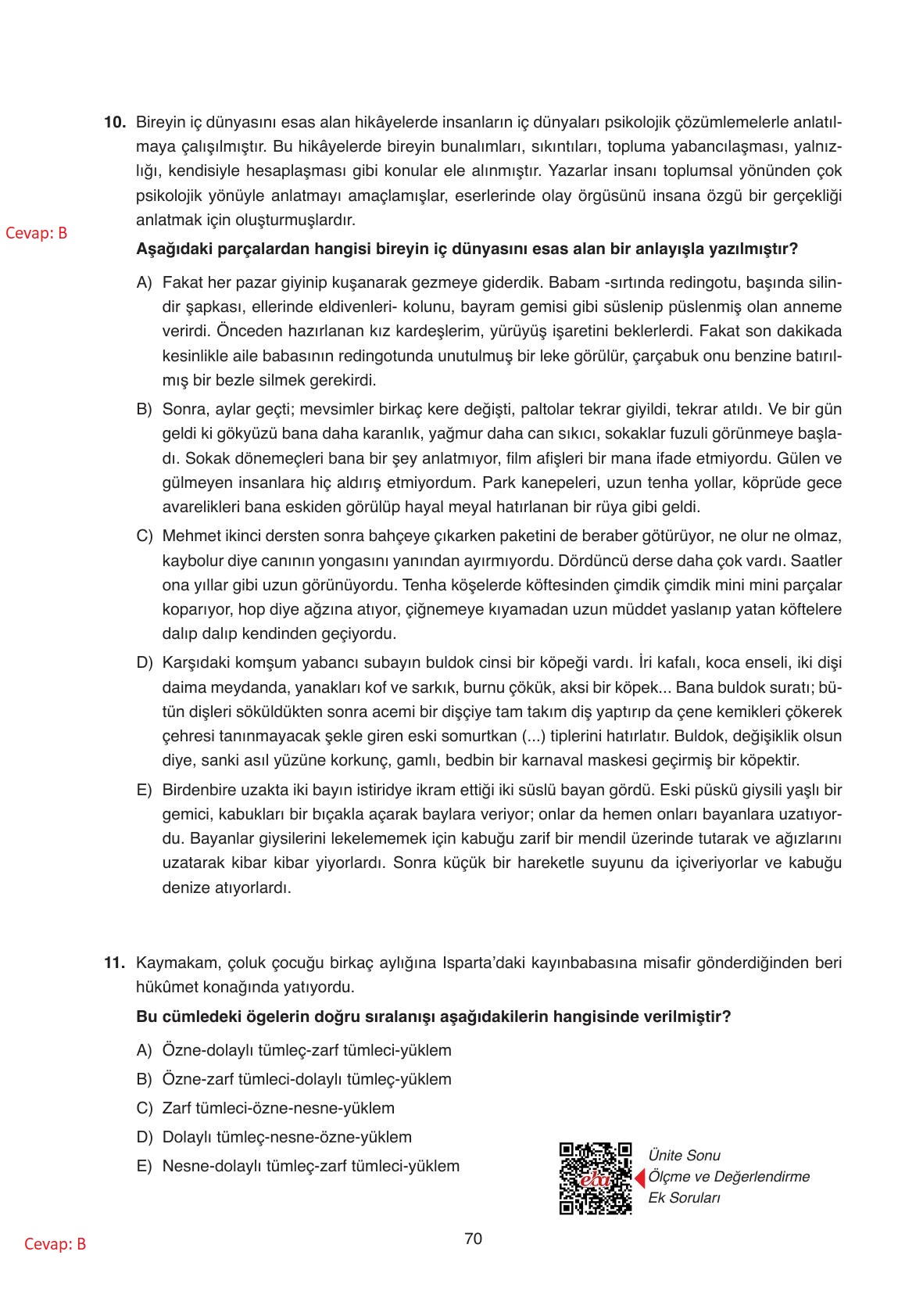 11. Sınıf Ata Yayıncılık Türk Dili Ve Edebiyatı Ders Kitabı Sayfa 70 Cevapları 11. Sınıf Ata Yayıncılık Türk Dili Ve Edebiyatı Ders Kitabı Sayfa 70 Cevapları