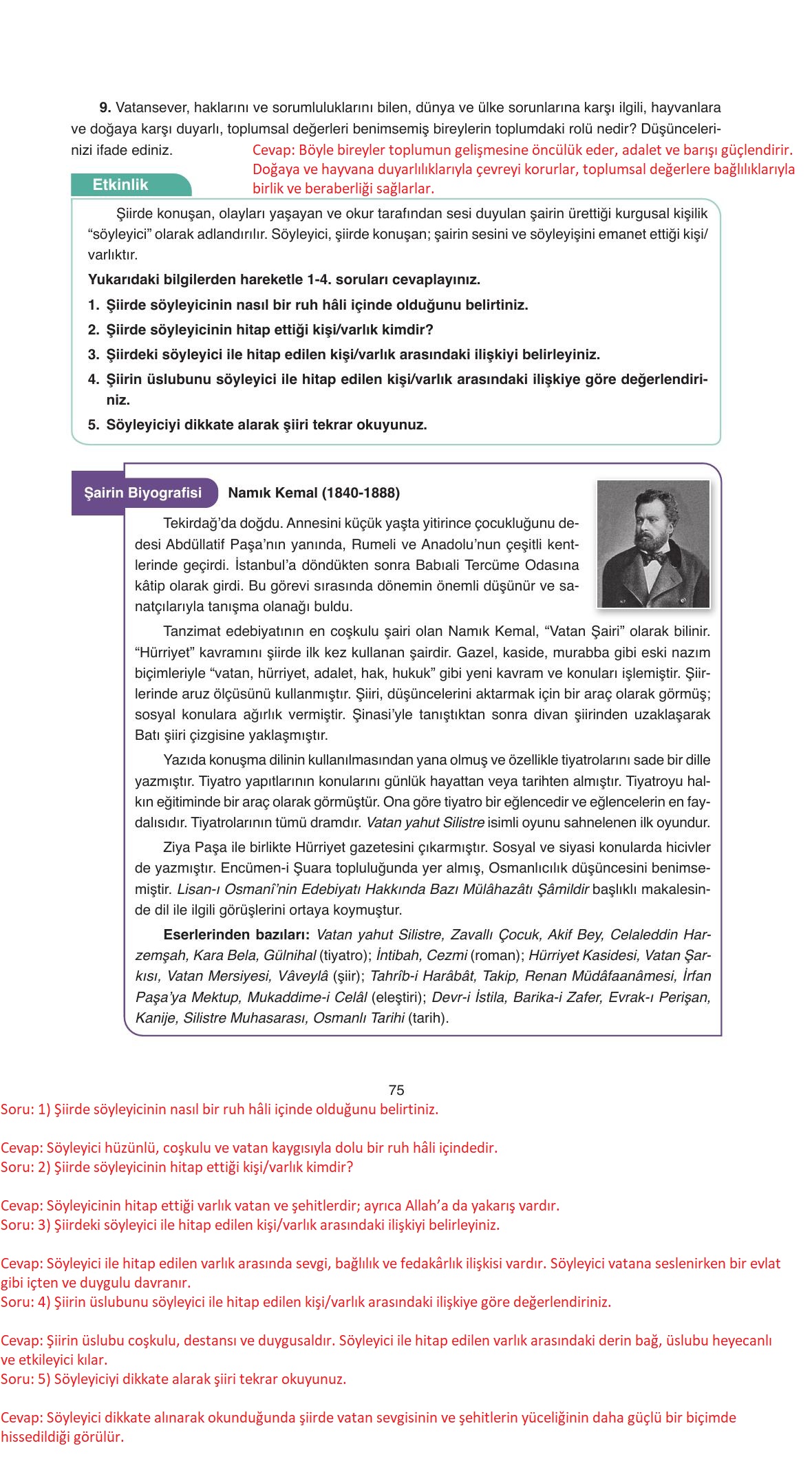 11. Sınıf Ata Yayıncılık Türk Dili Ve Edebiyatı Ders Kitabı Sayfa 75 Cevapları 11. Sınıf Ata Yayıncılık Türk Dili Ve Edebiyatı Ders Kitabı Sayfa 75 Cevapları