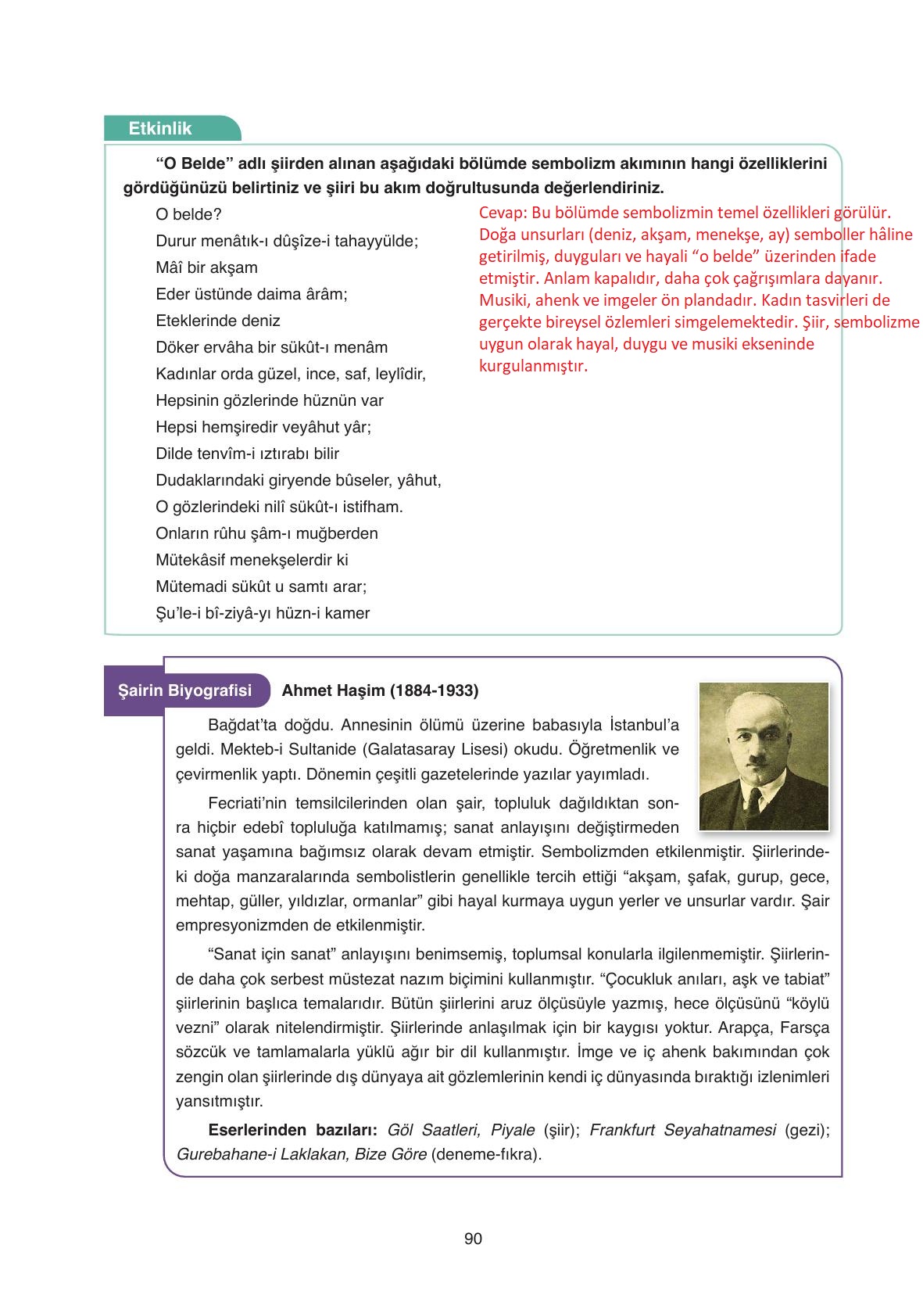 11. Sınıf Ata Yayıncılık Türk Dili Ve Edebiyatı Ders Kitabı Sayfa 90 Cevapları