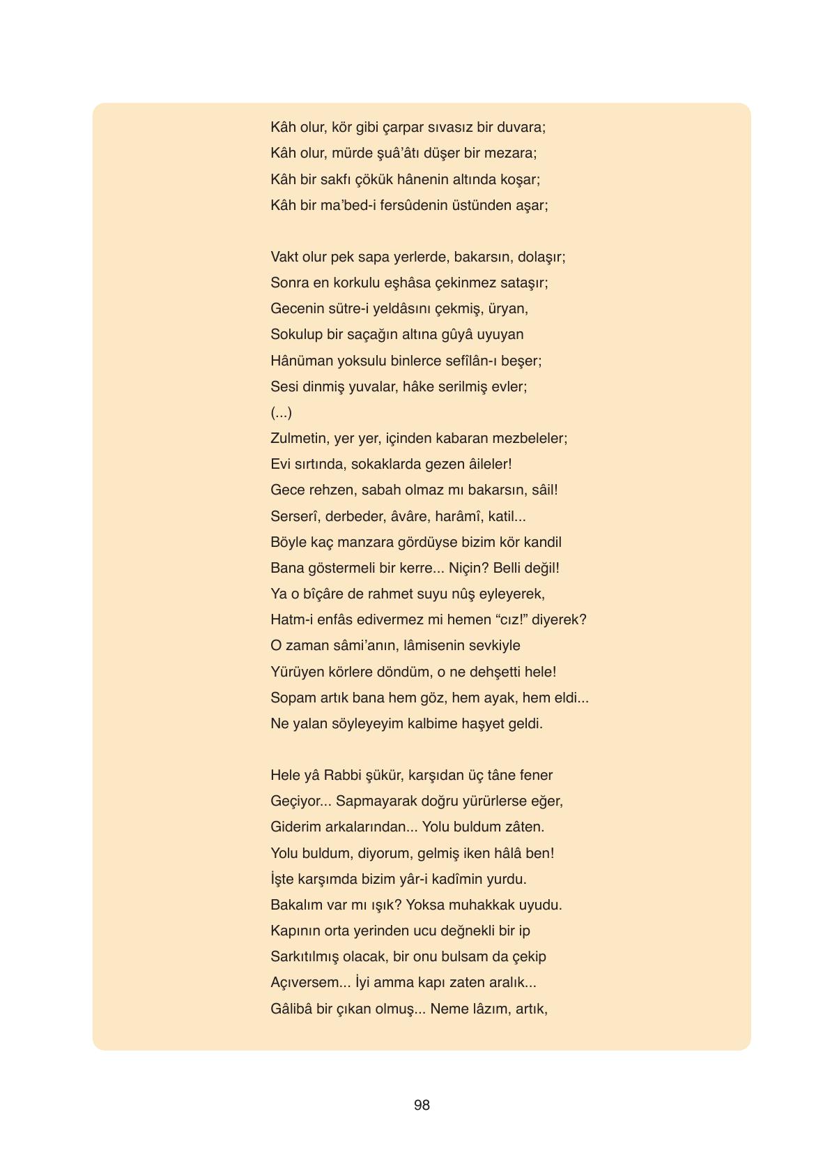 11. Sınıf Ata Yayıncılık Türk Dili Ve Edebiyatı Ders Kitabı Sayfa 98 Cevapları