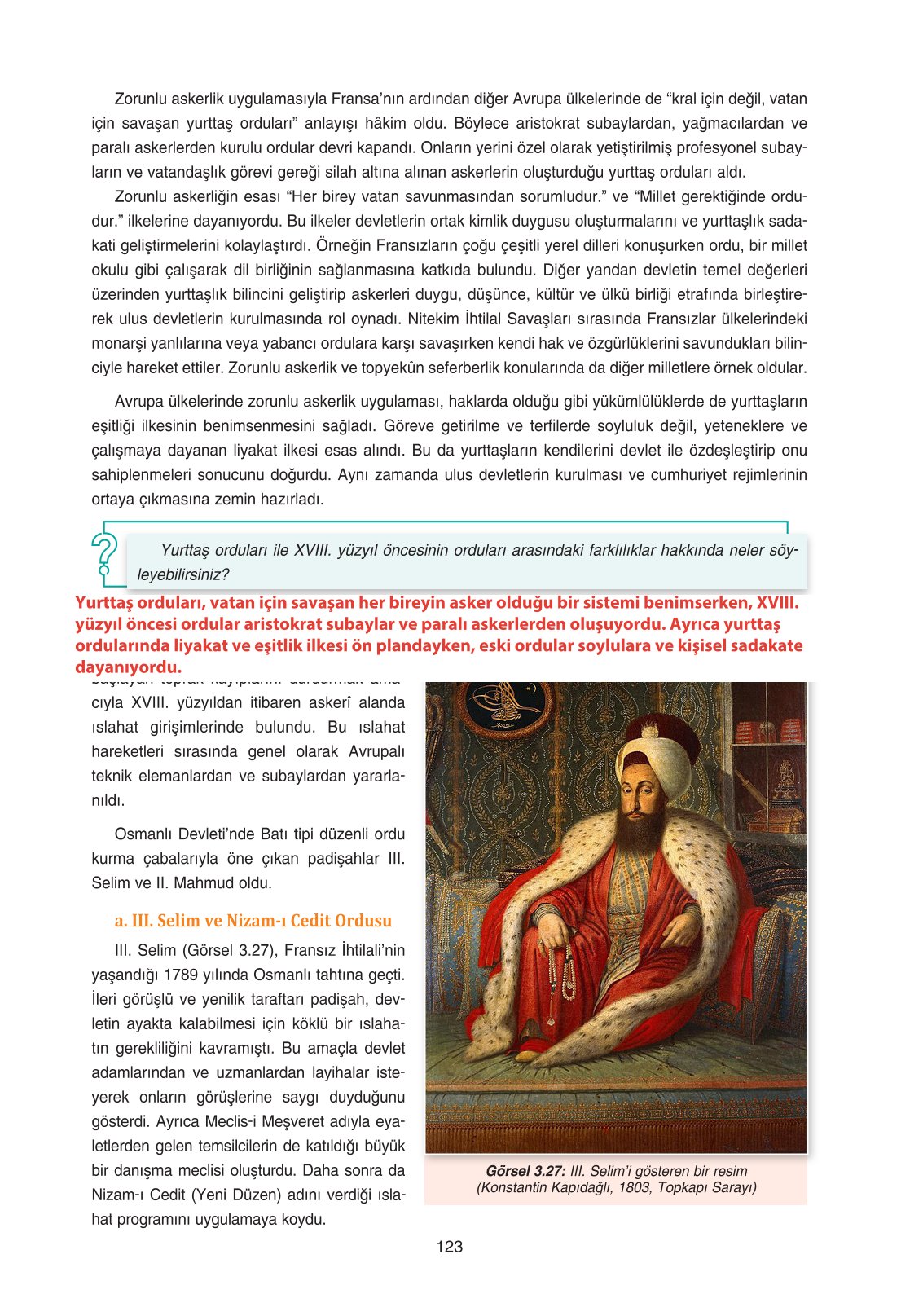 11. Sınıf Ders Destek Yayınları Tarih Ders Kitabı Sayfa 123 Cevapları