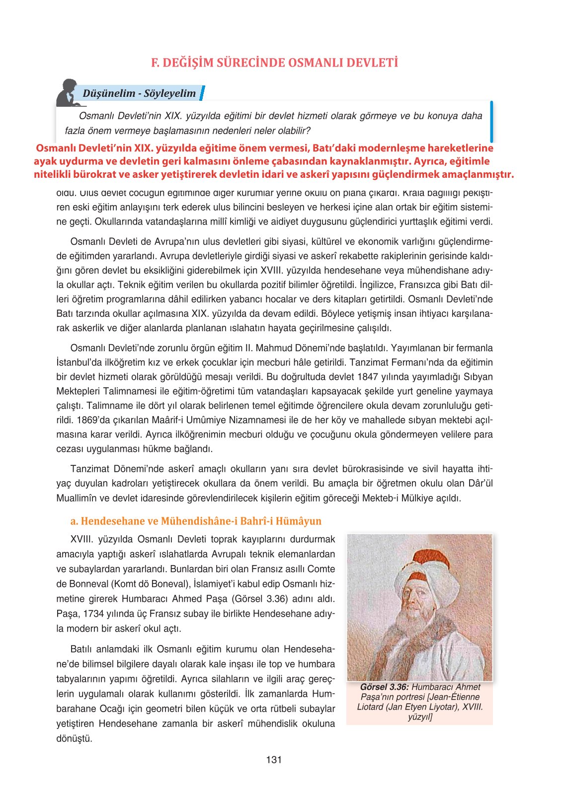 11. Sınıf Ders Destek Yayınları Tarih Ders Kitabı Sayfa 131 Cevapları