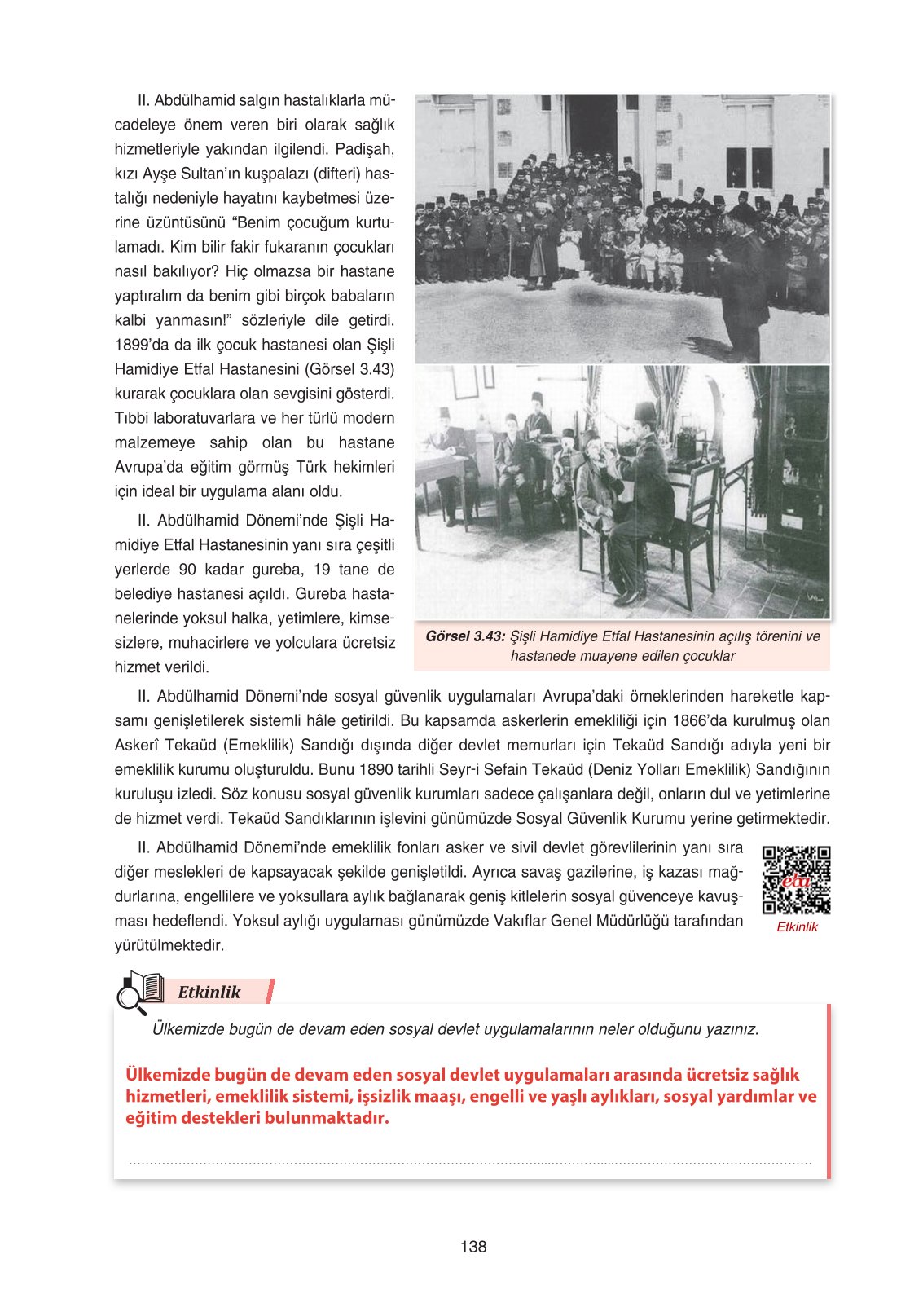 11. Sınıf Ders Destek Yayınları Tarih Ders Kitabı Sayfa 138 Cevapları