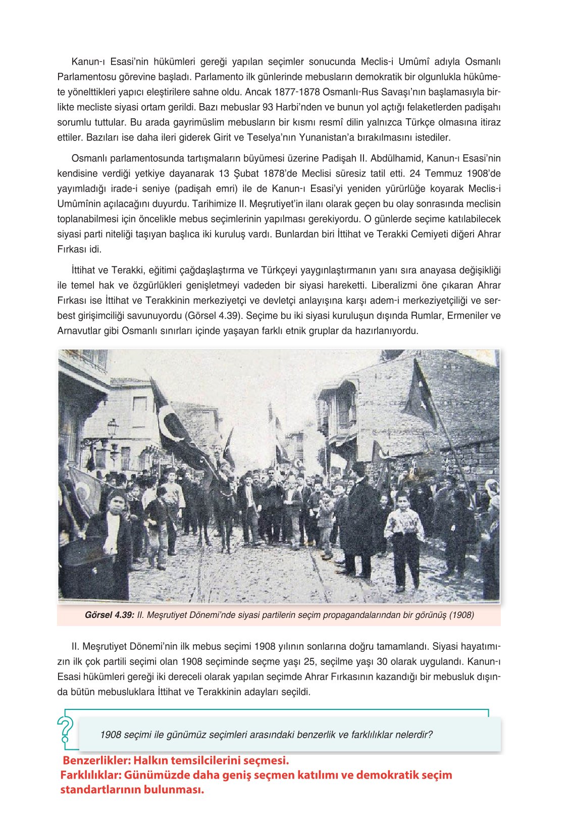 11. Sınıf Ders Destek Yayınları Tarih Ders Kitabı Sayfa 191 Cevapları