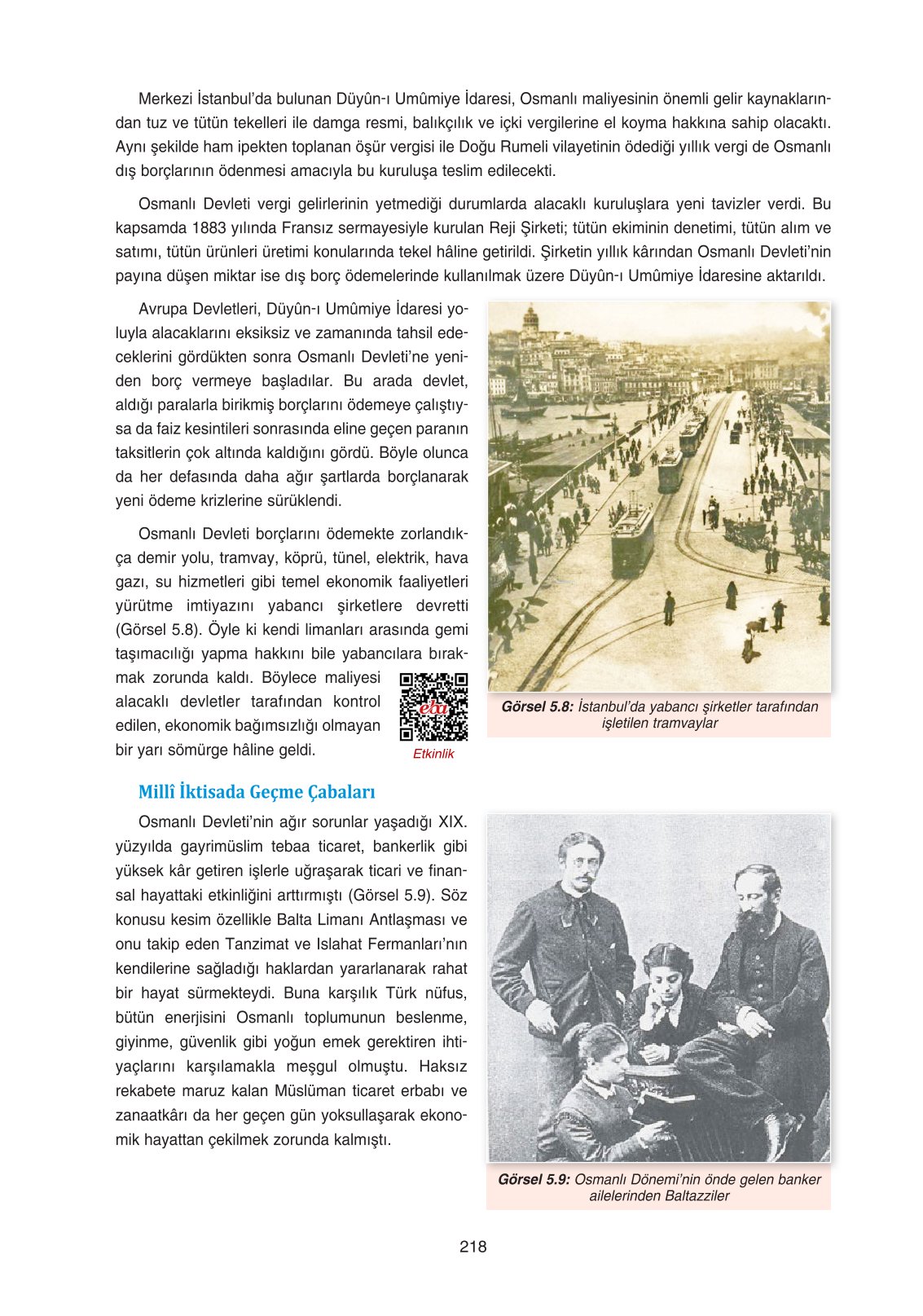 11. Sınıf Ders Destek Yayınları Tarih Ders Kitabı Sayfa 218 Cevapları