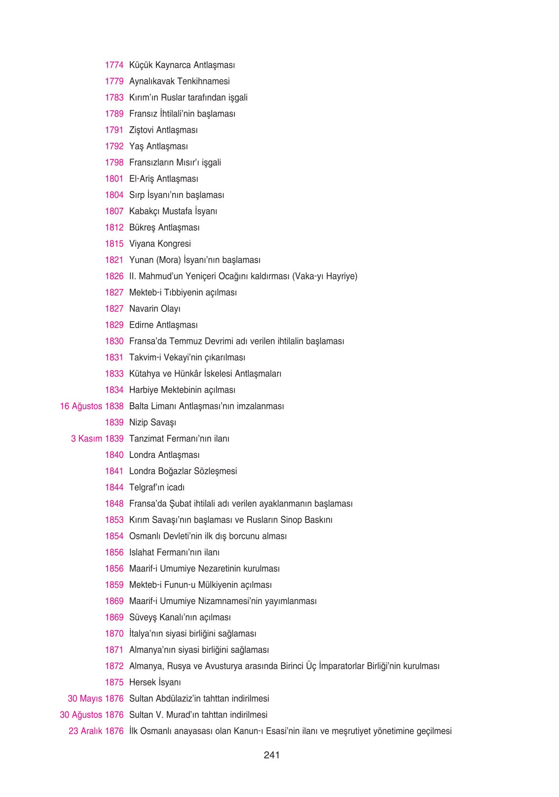 11. Sınıf Ders Destek Yayınları Tarih Ders Kitabı Sayfa 241 Cevapları