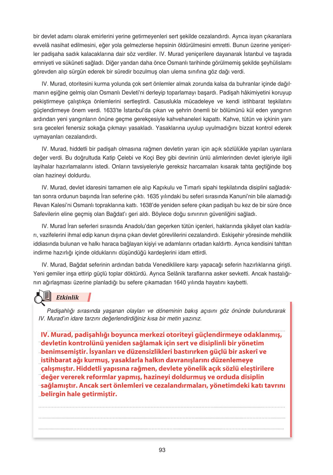 11. Sınıf Ders Destek Yayınları Tarih Ders Kitabı Sayfa 93 Cevapları 11. Sınıf Ders Destek Yayınları Tarih Ders Kitabı Sayfa 93 Cevapları