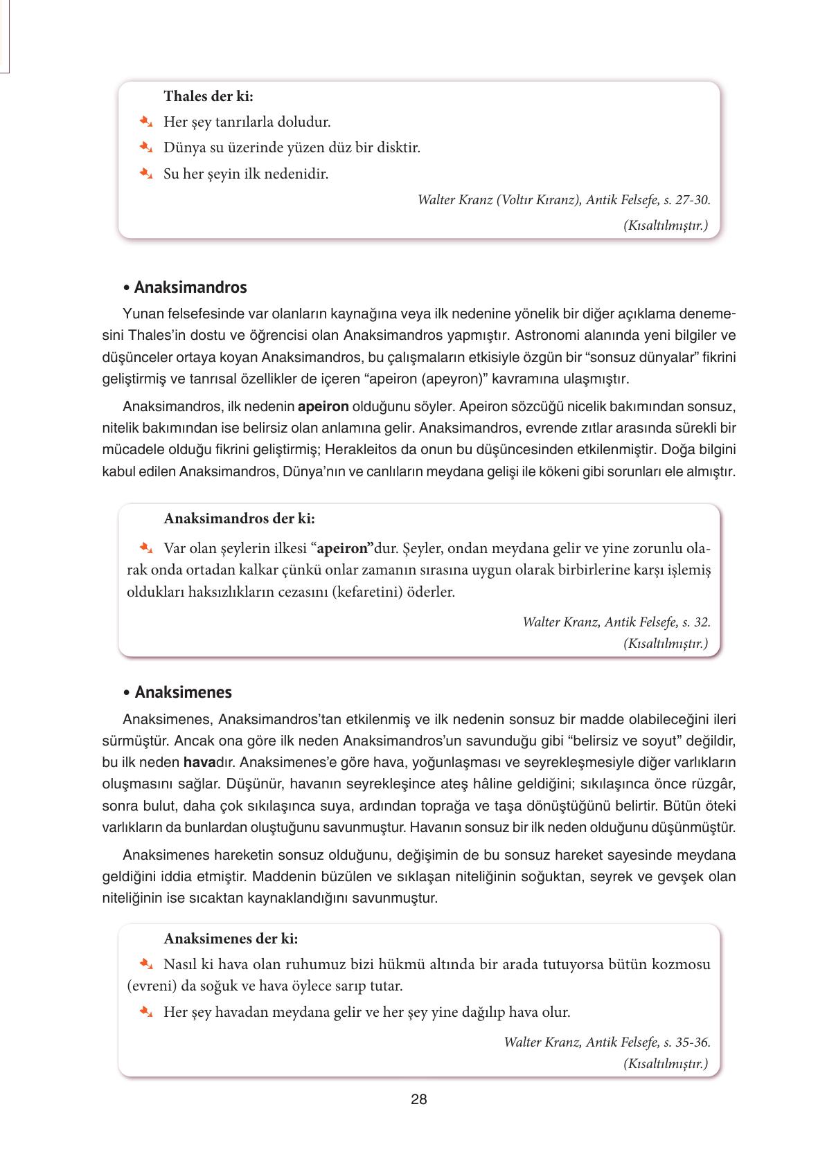 11. Sınıf Hisar Yayıncılık Felsefe Ders Kitabı Sayfa 29 Cevapları