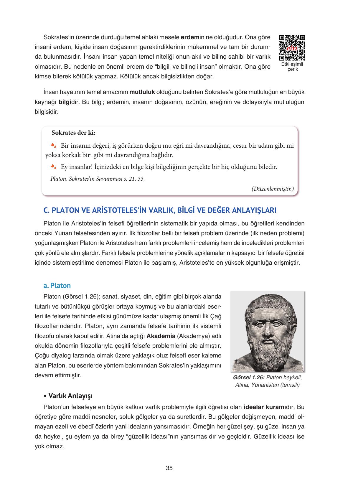 11. Sınıf Hisar Yayıncılık Felsefe Ders Kitabı Sayfa 36 Cevapları 11. Sınıf Hisar Yayıncılık Felsefe Ders Kitabı Sayfa 36 Cevapları