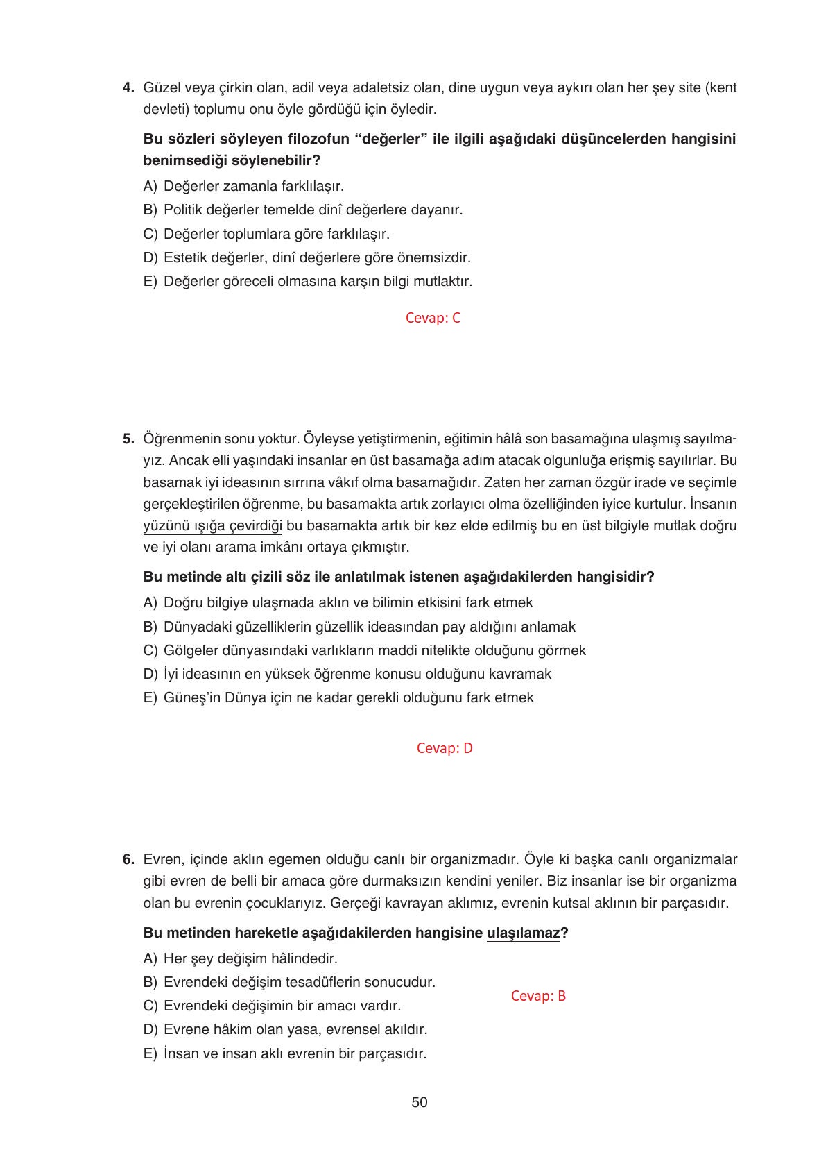 11. Sınıf Hisar Yayıncılık Felsefe Ders Kitabı Sayfa 51 Cevapları 11. Sınıf Hisar Yayıncılık Felsefe Ders Kitabı Sayfa 51 Cevapları