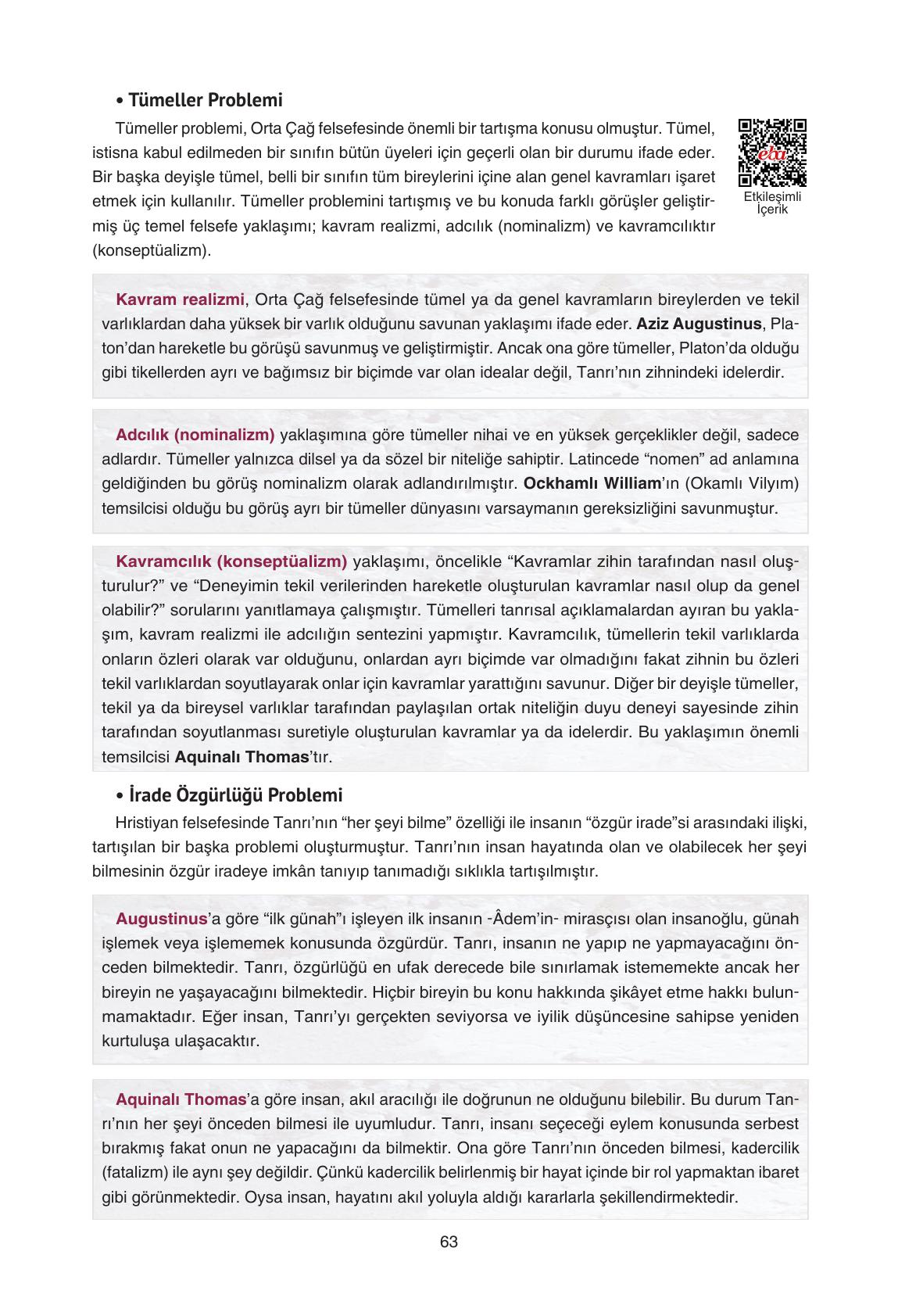 11. Sınıf Hisar Yayıncılık Felsefe Ders Kitabı Sayfa 64 Cevapları