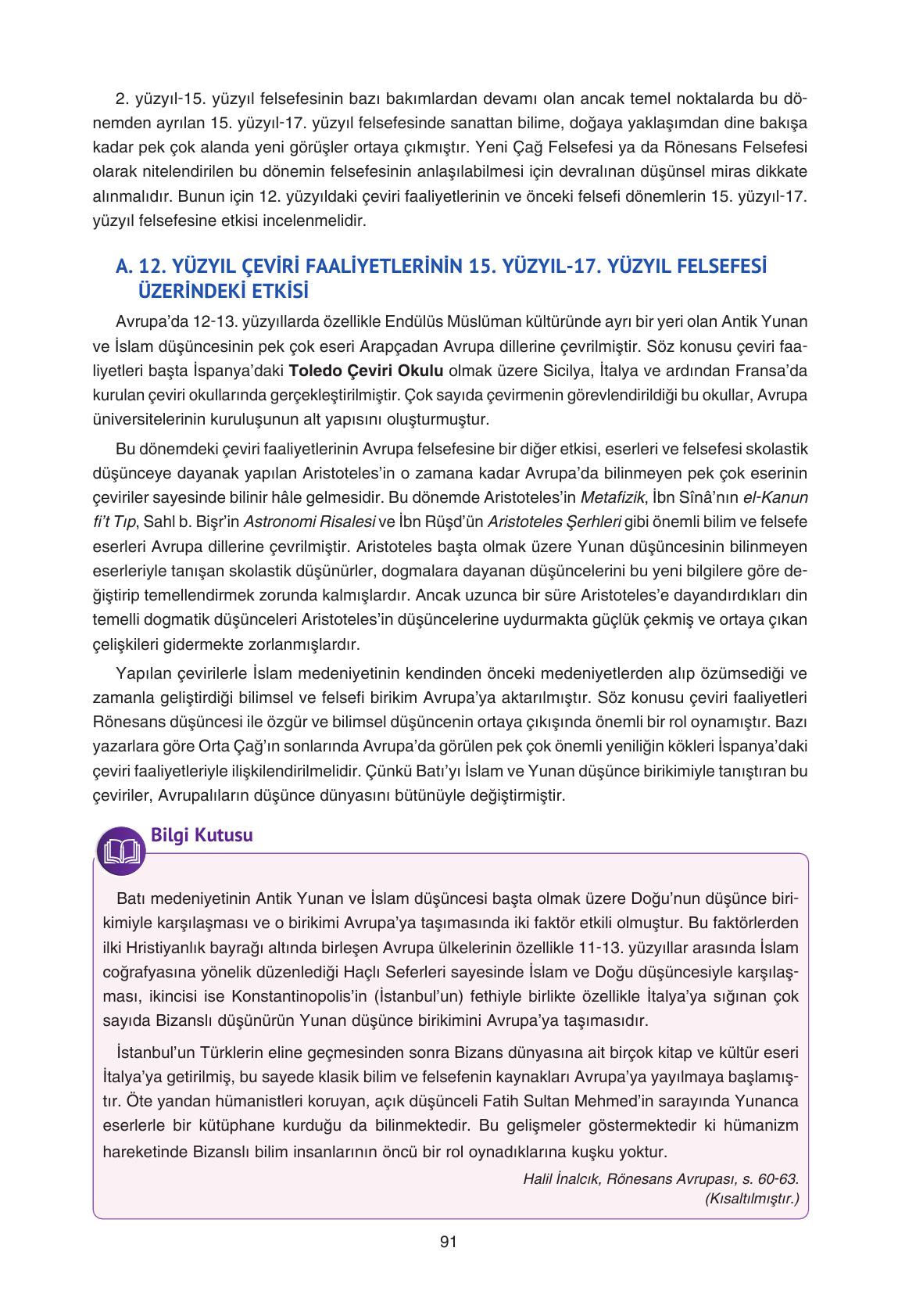 11. Sınıf Hisar Yayıncılık Felsefe Ders Kitabı Sayfa 92 Cevapları