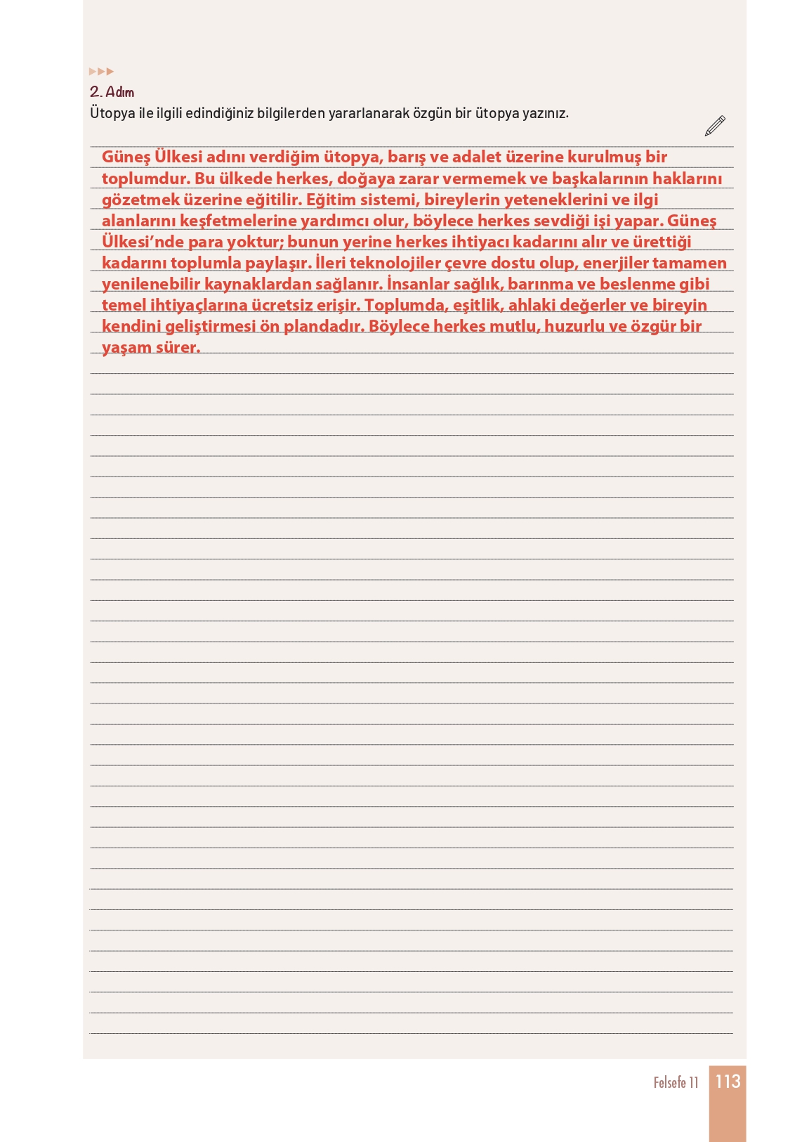 11. Sınıf Meb Yayınları Felsefe Ders Kitabı Sayfa 113 Cevapları