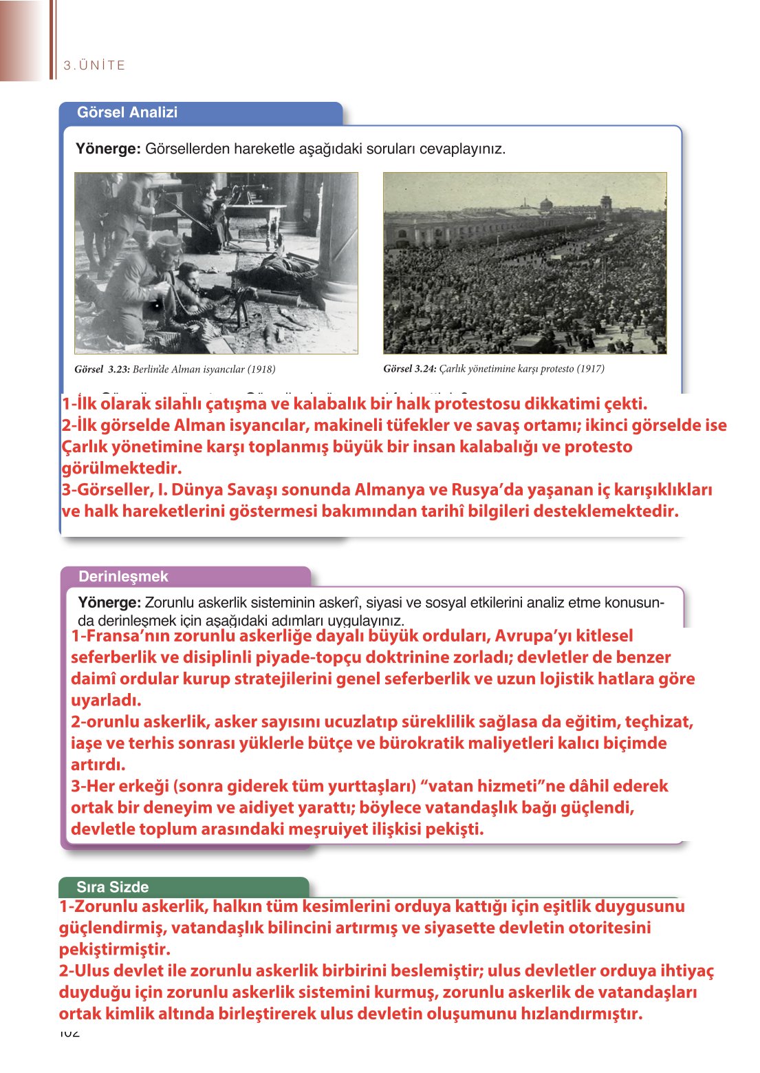 11. Sınıf Meb Yayınları Tarih Ders Kitabı Sayfa 102 Cevapları 11. Sınıf Meb Yayınları Tarih Ders Kitabı Sayfa 102 Cevapları
