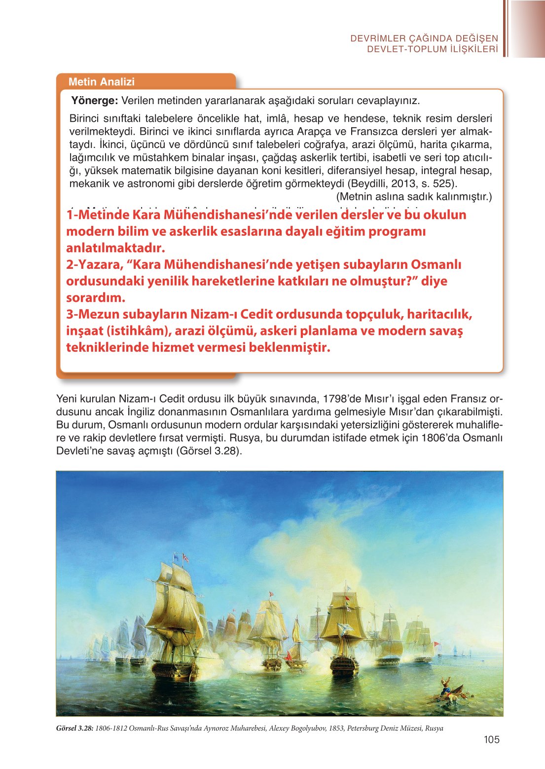 11. Sınıf Meb Yayınları Tarih Ders Kitabı Sayfa 105 Cevapları 11. Sınıf Meb Yayınları Tarih Ders Kitabı Sayfa 105 Cevapları