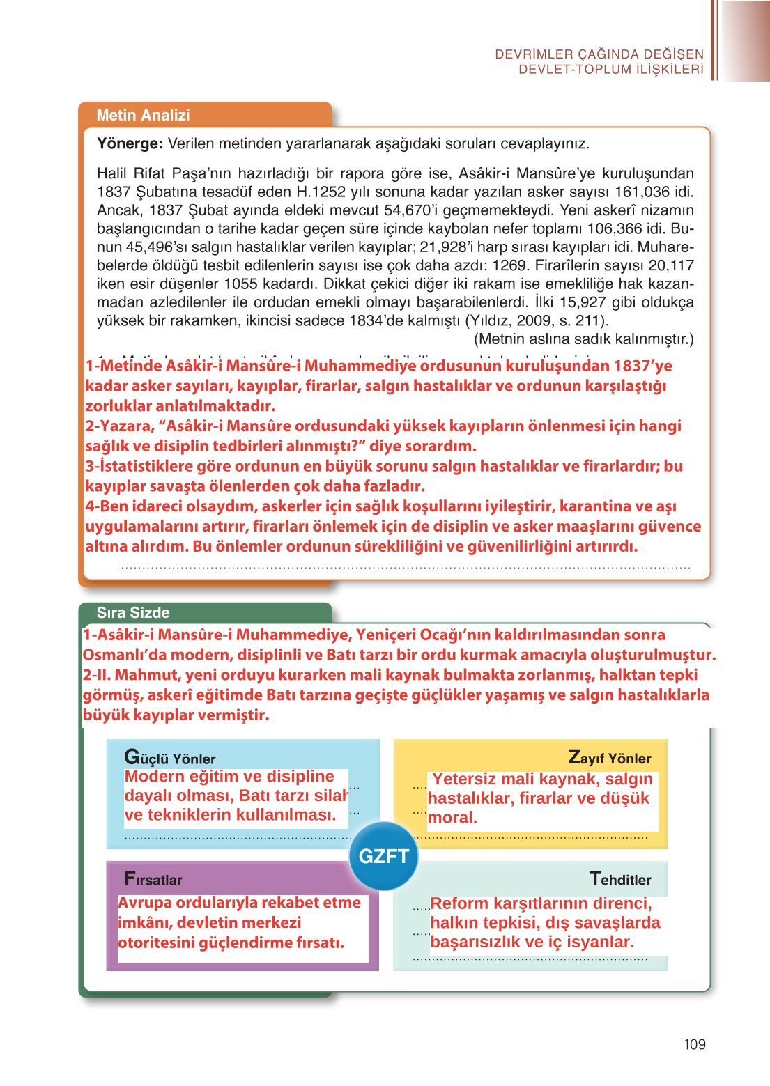 11. Sınıf Meb Yayınları Tarih Ders Kitabı Sayfa 109 Cevapları 11. Sınıf Meb Yayınları Tarih Ders Kitabı Sayfa 109 Cevapları