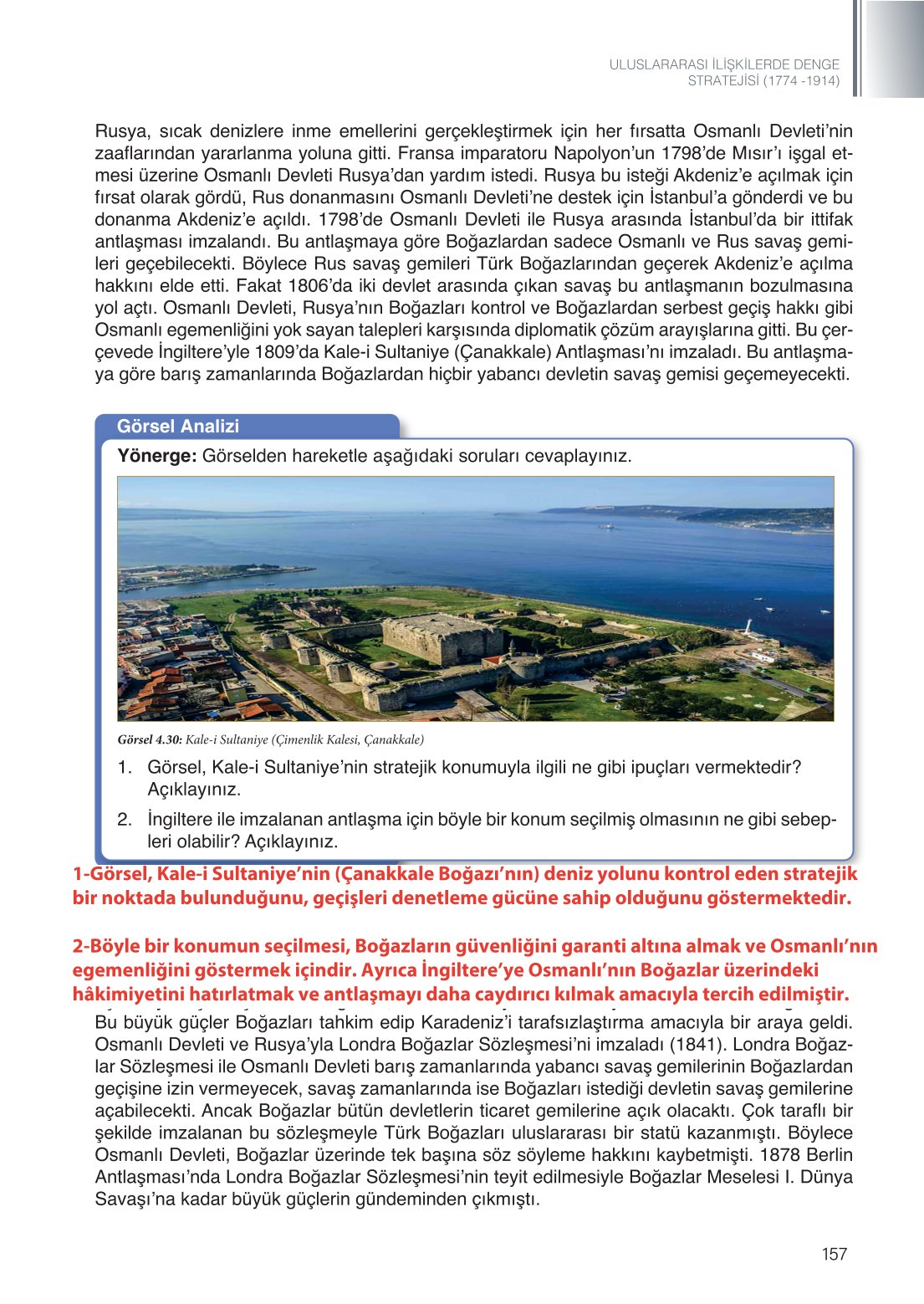 11. Sınıf Meb Yayınları Tarih Ders Kitabı Sayfa 157 Cevapları 11. Sınıf Meb Yayınları Tarih Ders Kitabı Sayfa 157 Cevapları