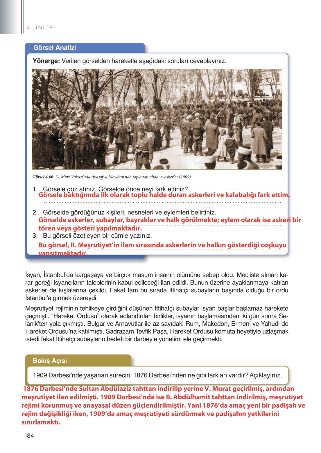 11. Sınıf Meb Yayınları Tarih Ders Kitabı Sayfa 184 Cevapları 11. Sınıf Meb Yayınları Tarih Ders Kitabı Sayfa 184 Cevapları