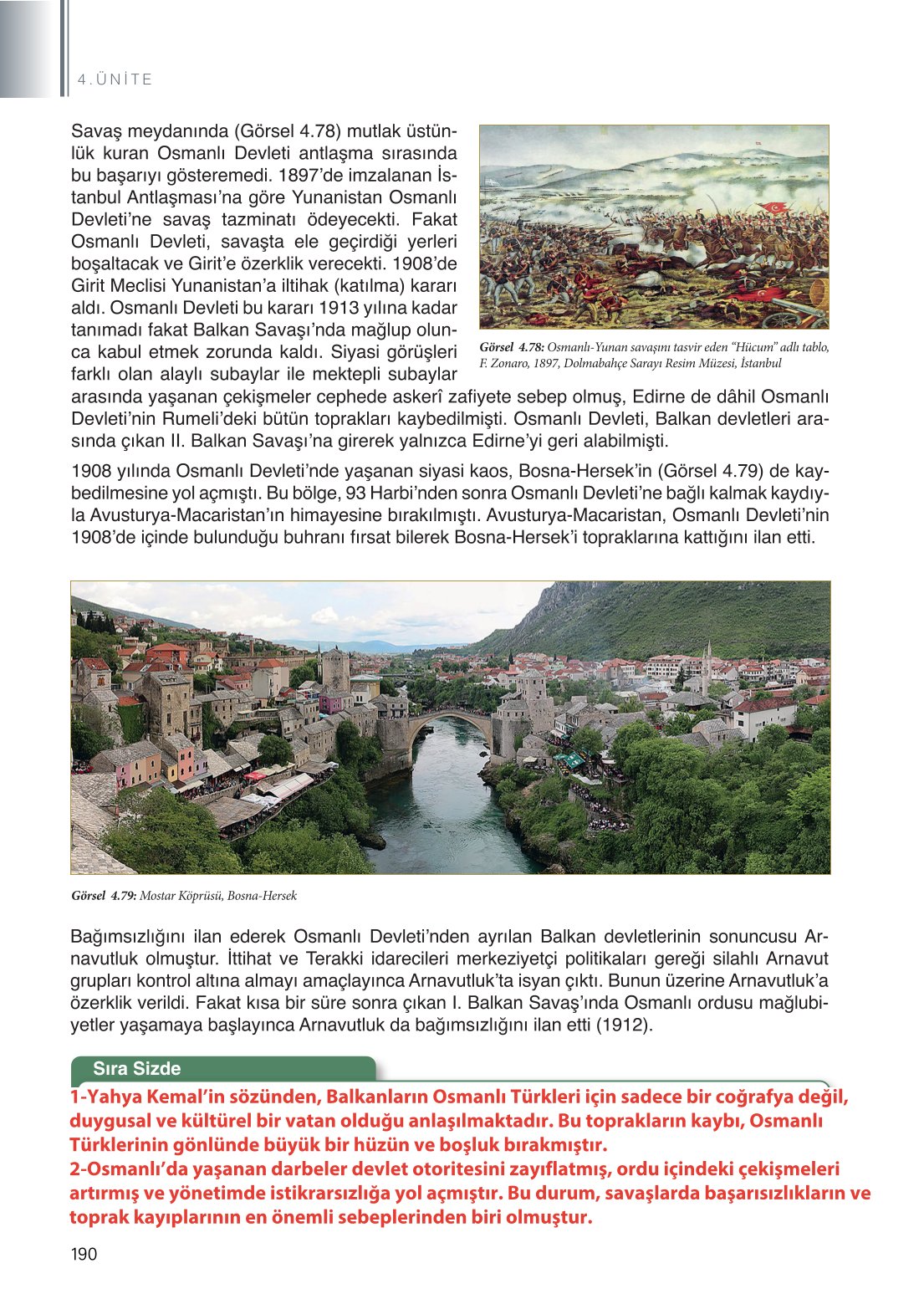 11. Sınıf Meb Yayınları Tarih Ders Kitabı Sayfa 190 Cevapları