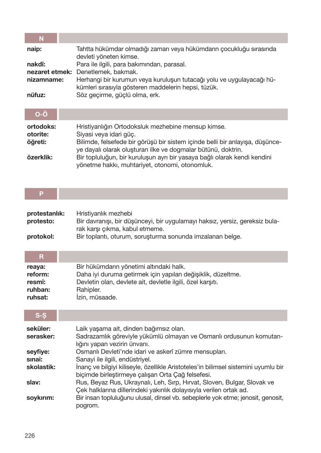 11. Sınıf Meb Yayınları Tarih Ders Kitabı Sayfa 226 Cevapları