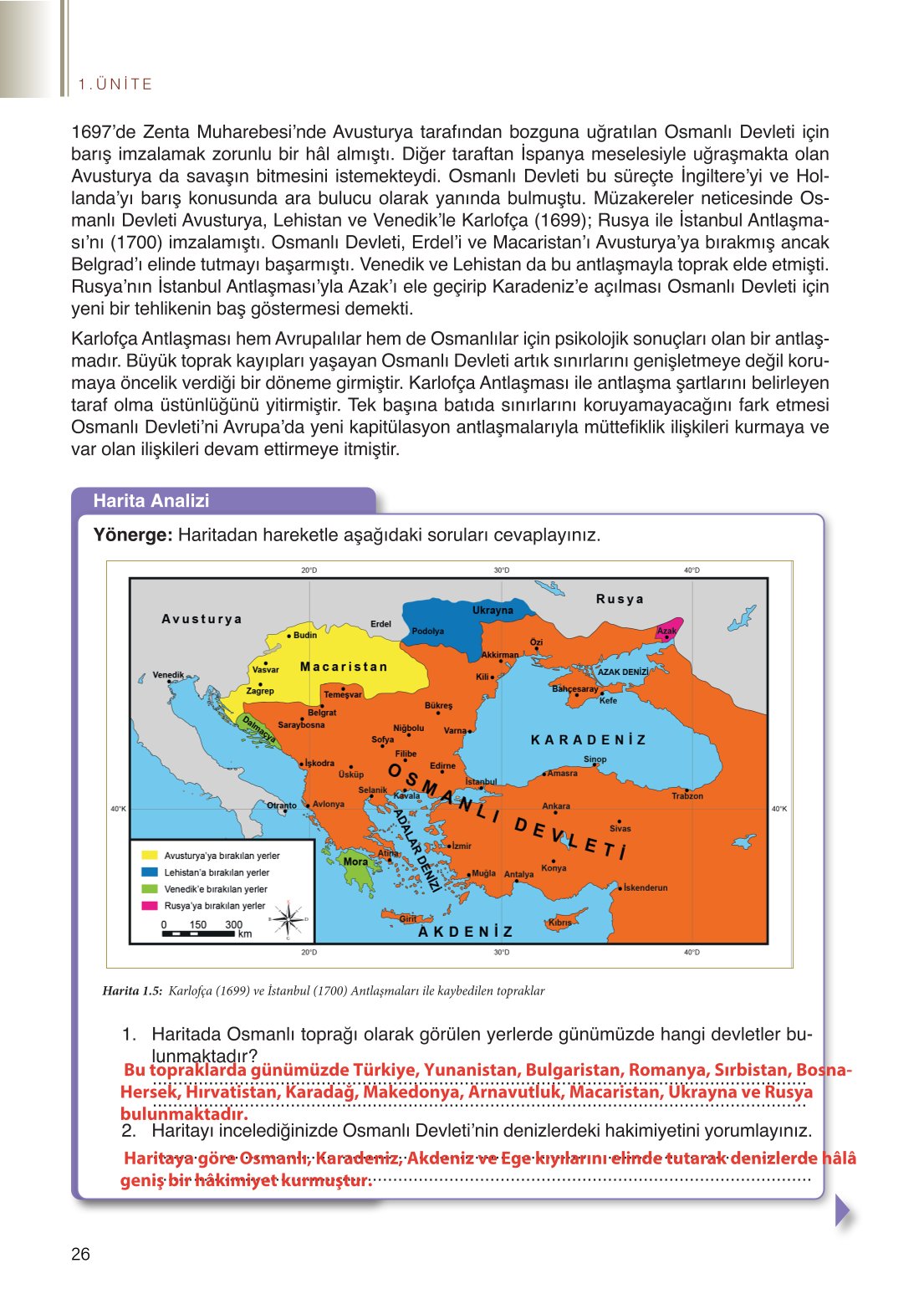 11. Sınıf Meb Yayınları Tarih Ders Kitabı Sayfa 26 Cevapları 11. Sınıf Meb Yayınları Tarih Ders Kitabı Sayfa 26 Cevapları