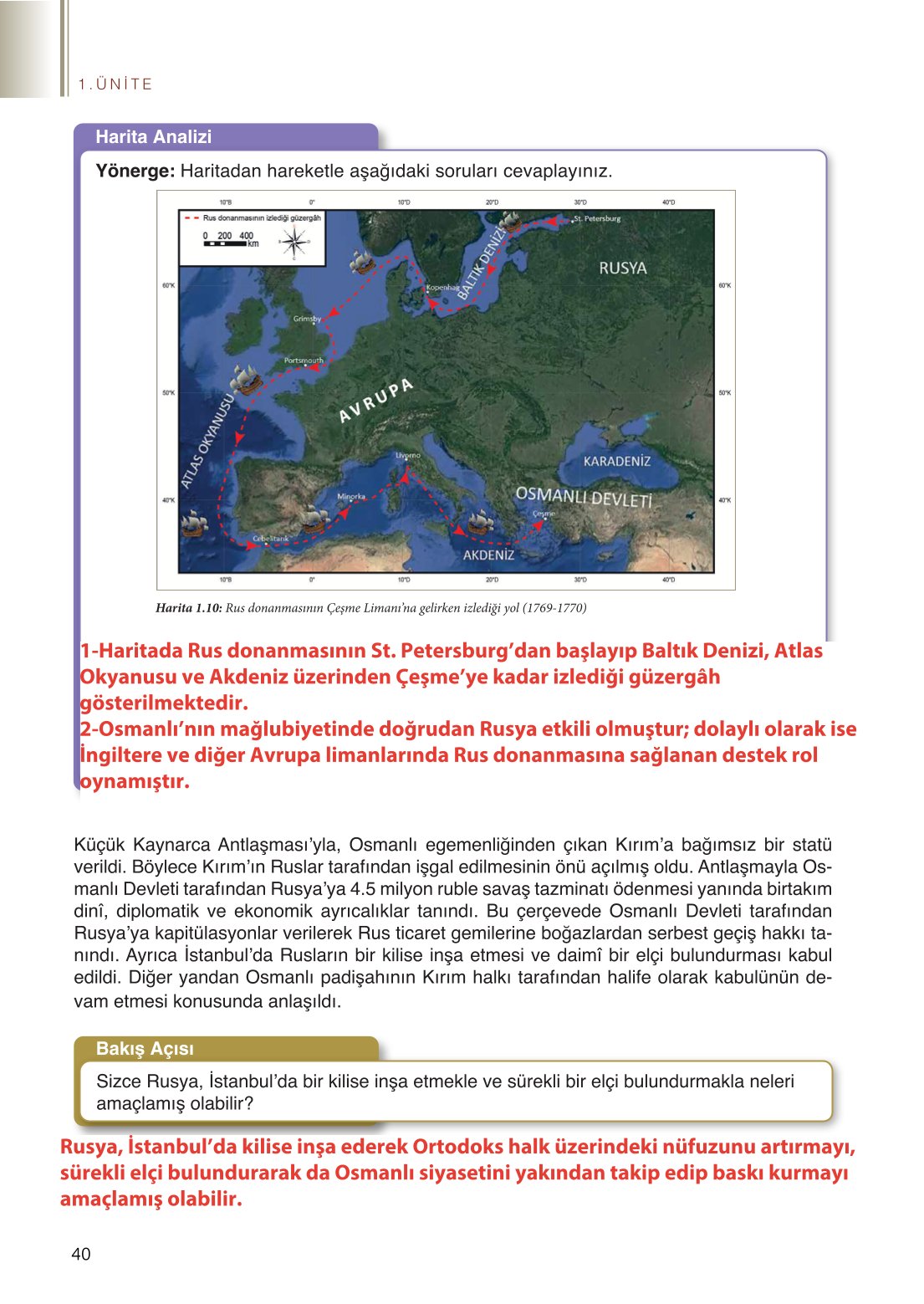 11. Sınıf Meb Yayınları Tarih Ders Kitabı Sayfa 40 Cevapları 11. Sınıf Meb Yayınları Tarih Ders Kitabı Sayfa 40 Cevapları