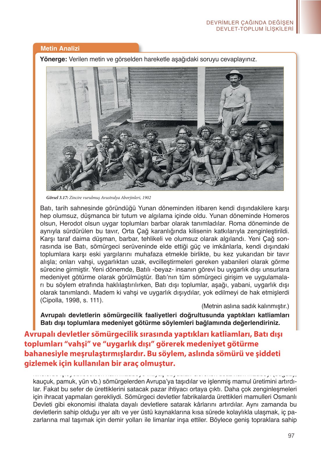 11. Sınıf Meb Yayınları Tarih Ders Kitabı Sayfa 97 Cevapları 11. Sınıf Meb Yayınları Tarih Ders Kitabı Sayfa 97 Cevapları