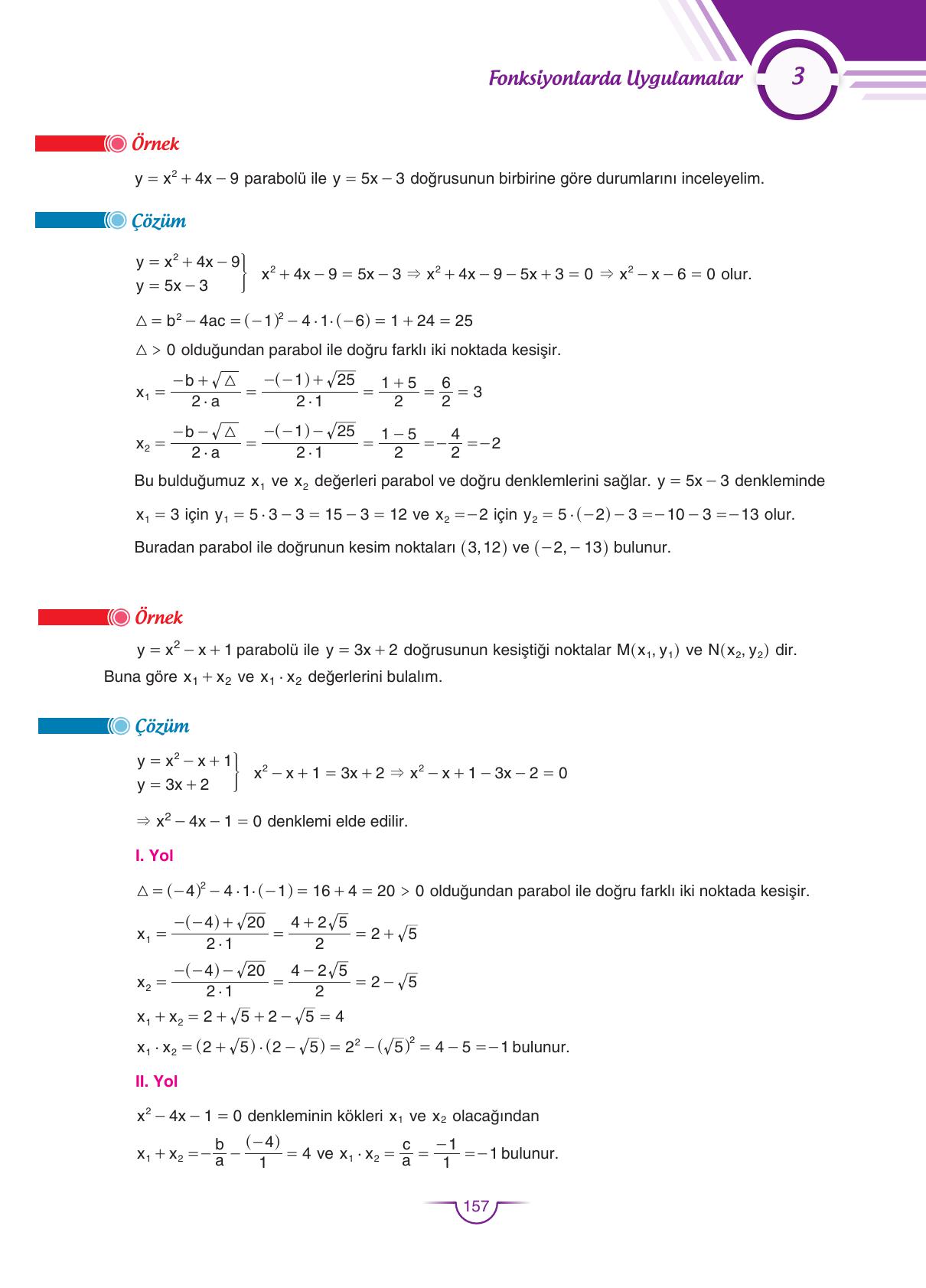11. Sınıf Sdr Dikey Yayıncılık Matematik Ders Kitabı Sayfa 158 Cevapları