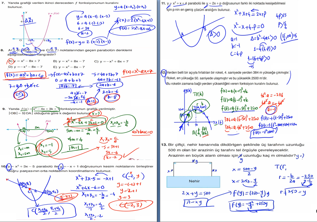 11. Sınıf Sdr Dikey Yayıncılık Matematik Ders Kitabı Sayfa 164 Cevapları