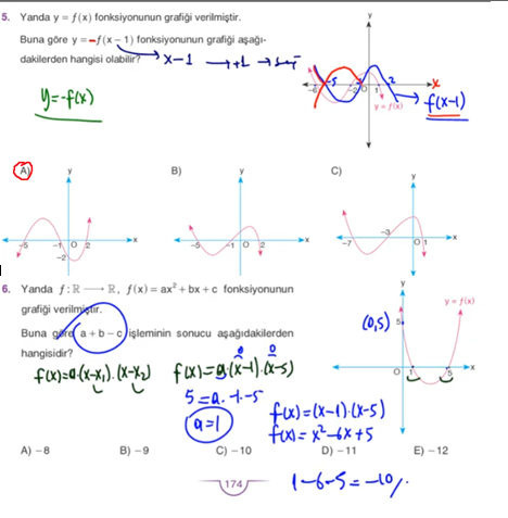 11. Sınıf Sdr Dikey Yayıncılık Matematik Ders Kitabı Sayfa 175 Cevapları