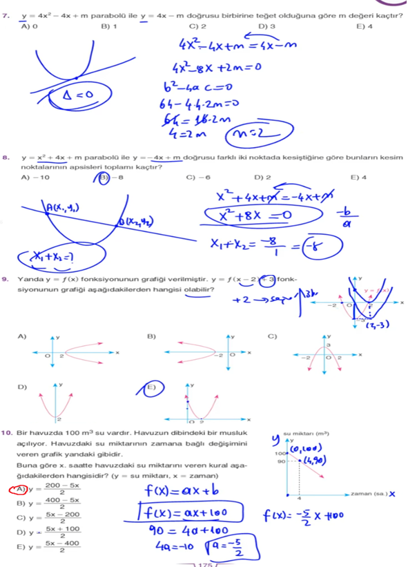11. Sınıf Sdr Dikey Yayıncılık Matematik Ders Kitabı Sayfa 176 Cevapları
