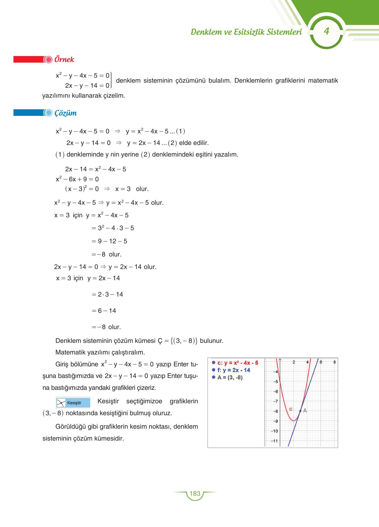 11. Sınıf Sdr Dikey Yayıncılık Matematik Ders Kitabı Sayfa 184 Cevapları