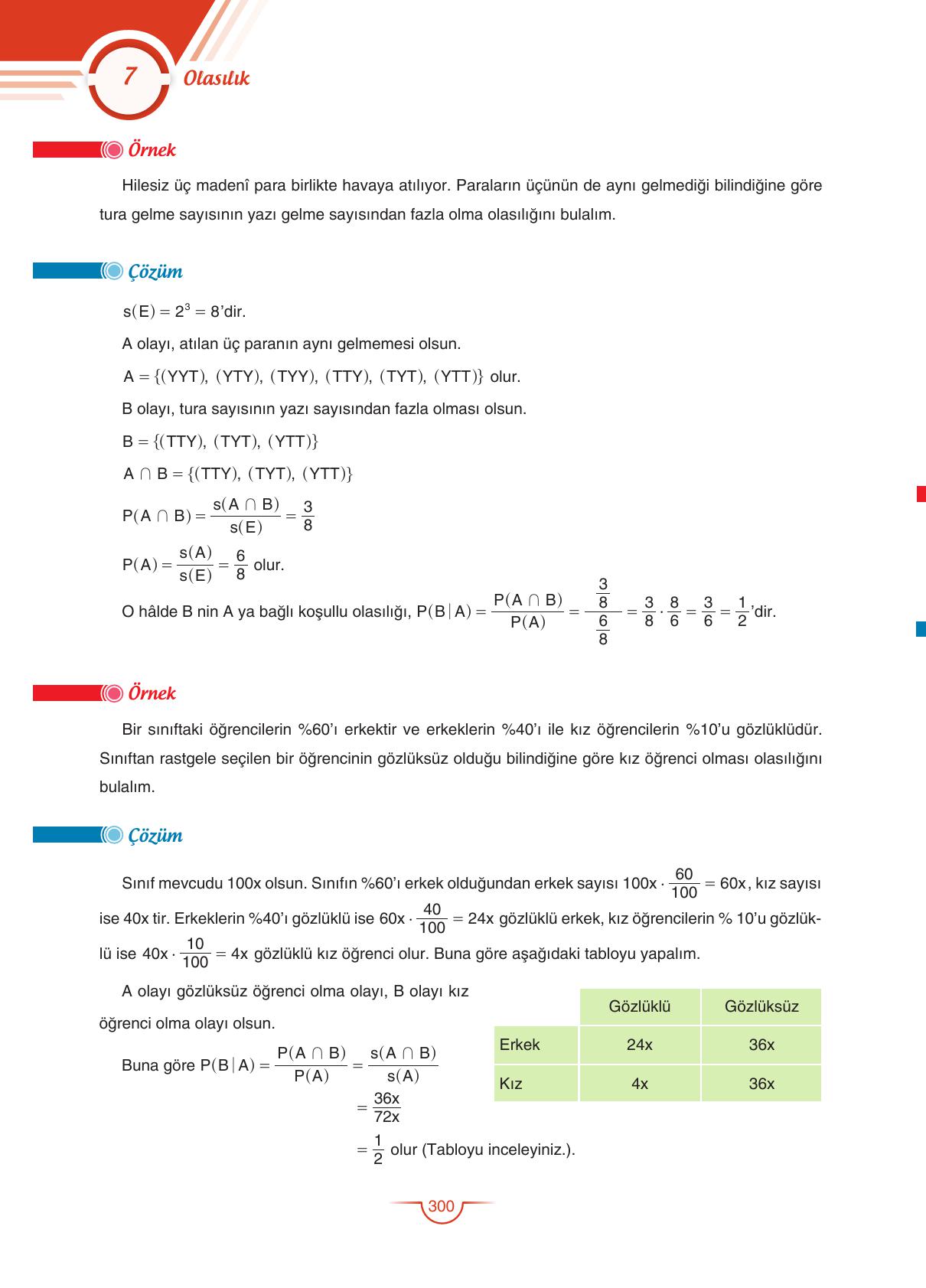 11. Sınıf Sdr Dikey Yayıncılık Matematik Ders Kitabı Sayfa 301 Cevapları