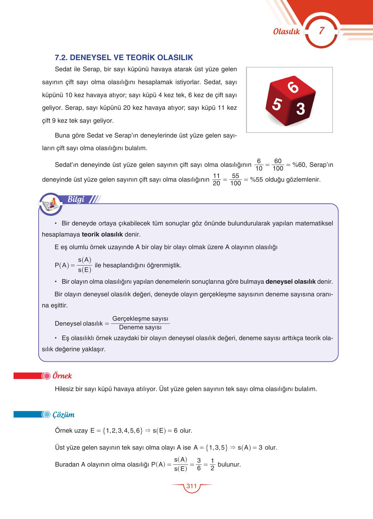 11. Sınıf Sdr Dikey Yayıncılık Matematik Ders Kitabı Sayfa 312 Cevapları