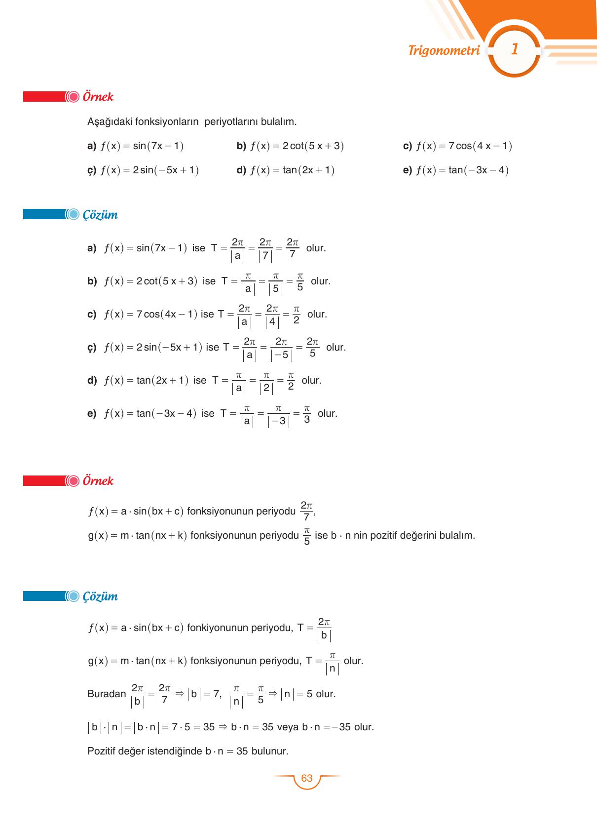 11. Sınıf Sdr Dikey Yayıncılık Matematik Ders Kitabı Sayfa 64 Cevapları